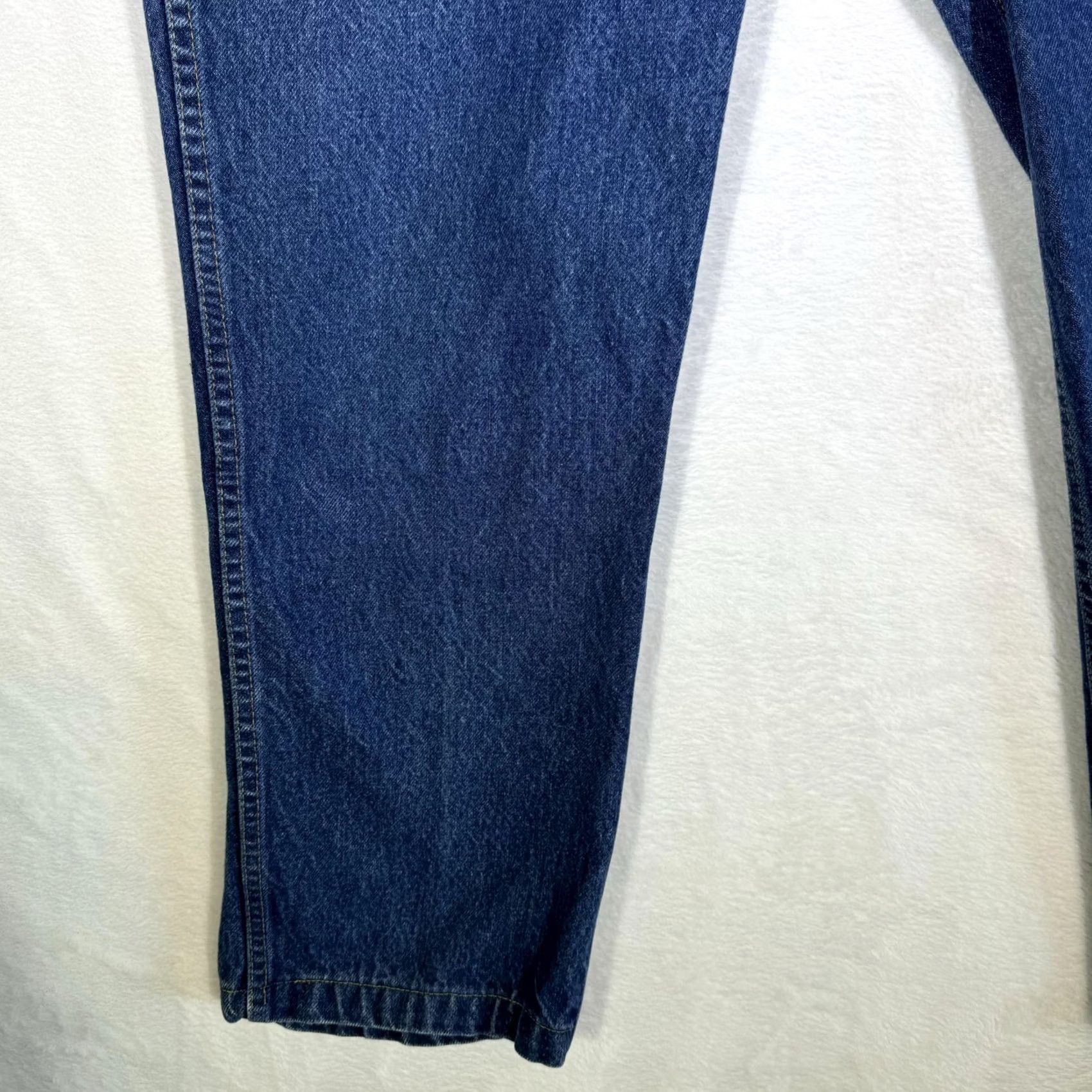 Vintage VINTAGE Roebucks Jeans Mens 34x34 Blue Denim Made USA High Rise Straight 90s Mens Jeans Size US 38 / EU 54 - 7 Thumbnail