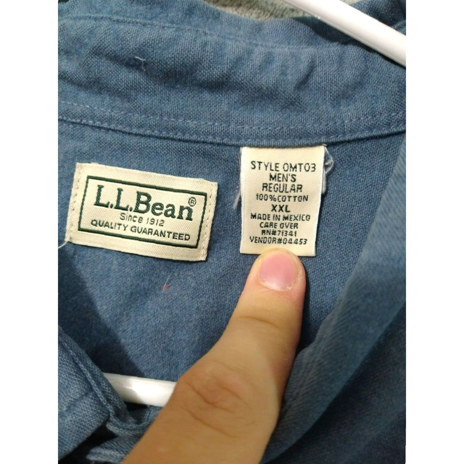 Vintage VINTAGE LL Bean Shirt Mens XXL Blue Chamois Long Sleeve Button-Down Traditional Fit with Pockets Mens Size US XXL / EU 58 / 5 - 6 Thumbnail