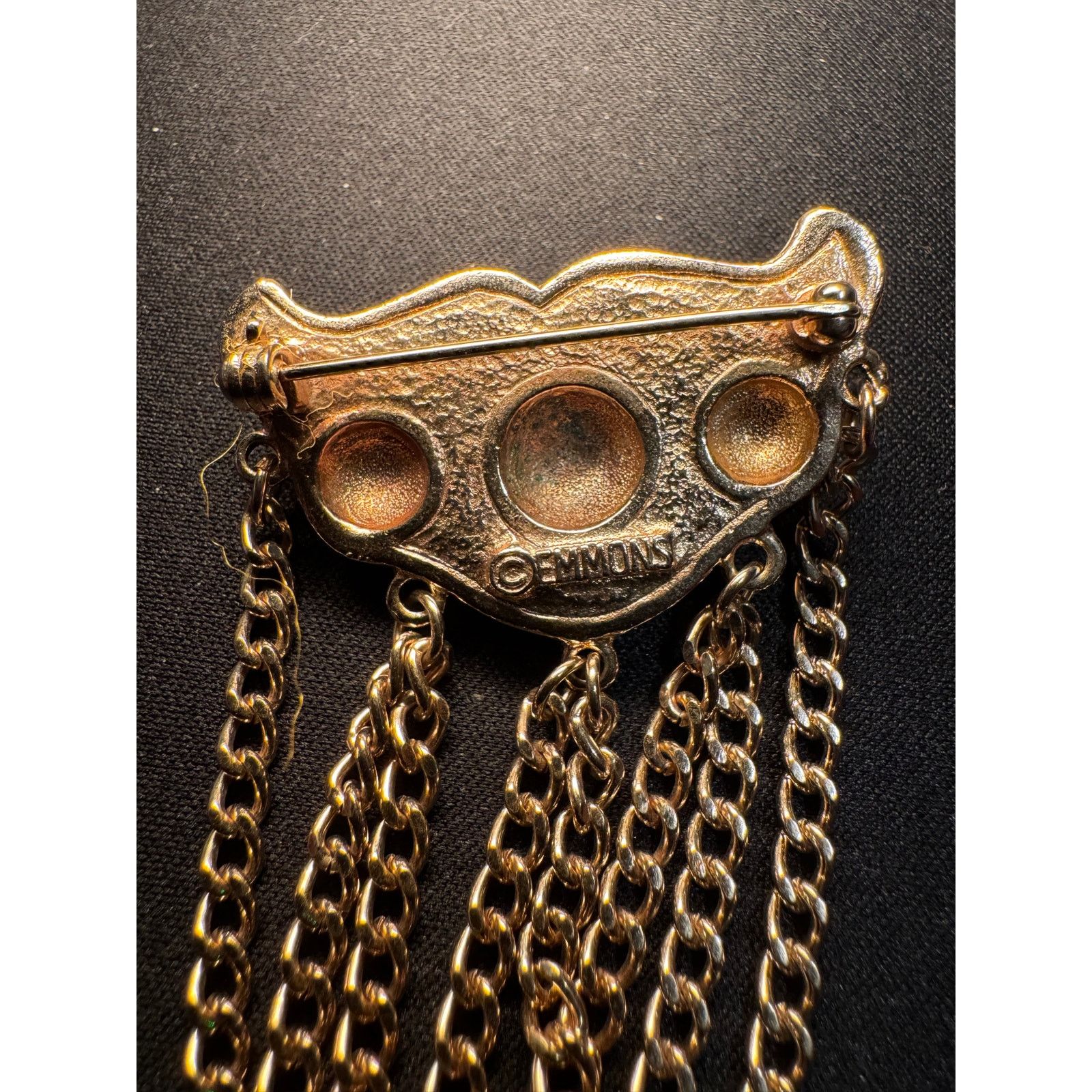 Other Emmons 1960's Chateaine Dangling Chains Brooch Size ONE SIZE - 5 Thumbnail