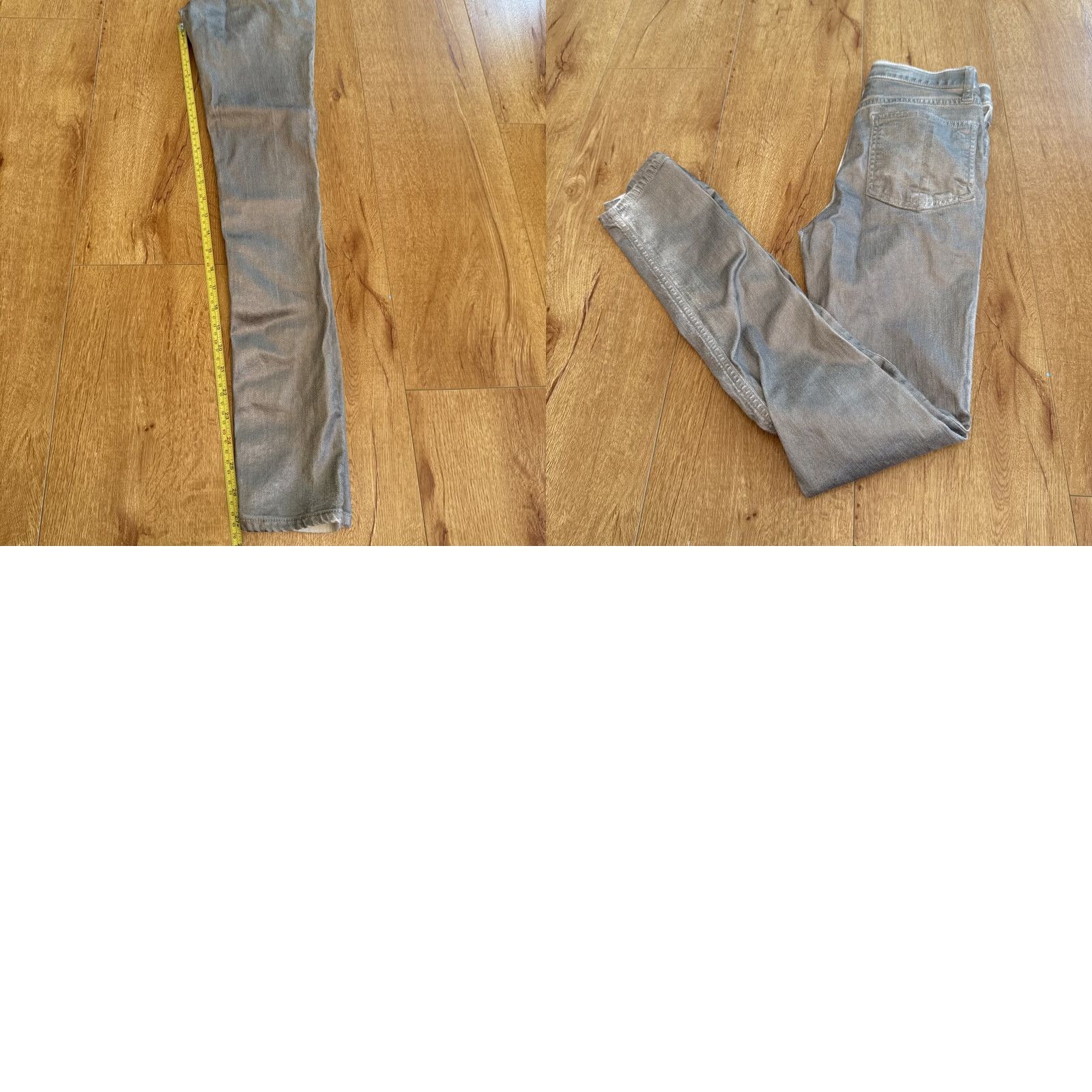 Rag & Bone Rag & Bone NY High Rise Skinny Jeans Women’s 24 Silver Metallic W1532O337 Womens Jeans Slim Skinny Silver Size 42" / US 20 - 8 Thumbnail