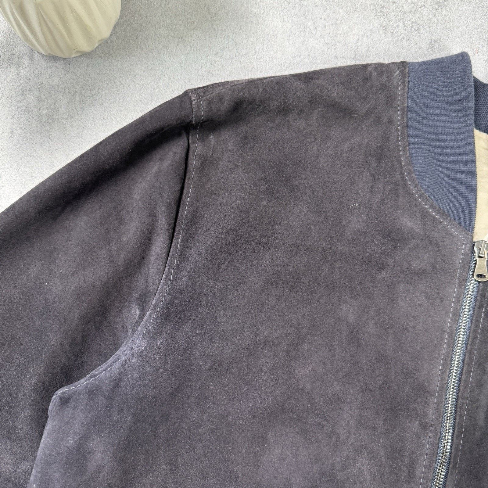 Orciani Orciani Cover Men Suede Blue Jacket Size 52 Men Size US L / EU 52-54 / 3 - 7 Thumbnail
