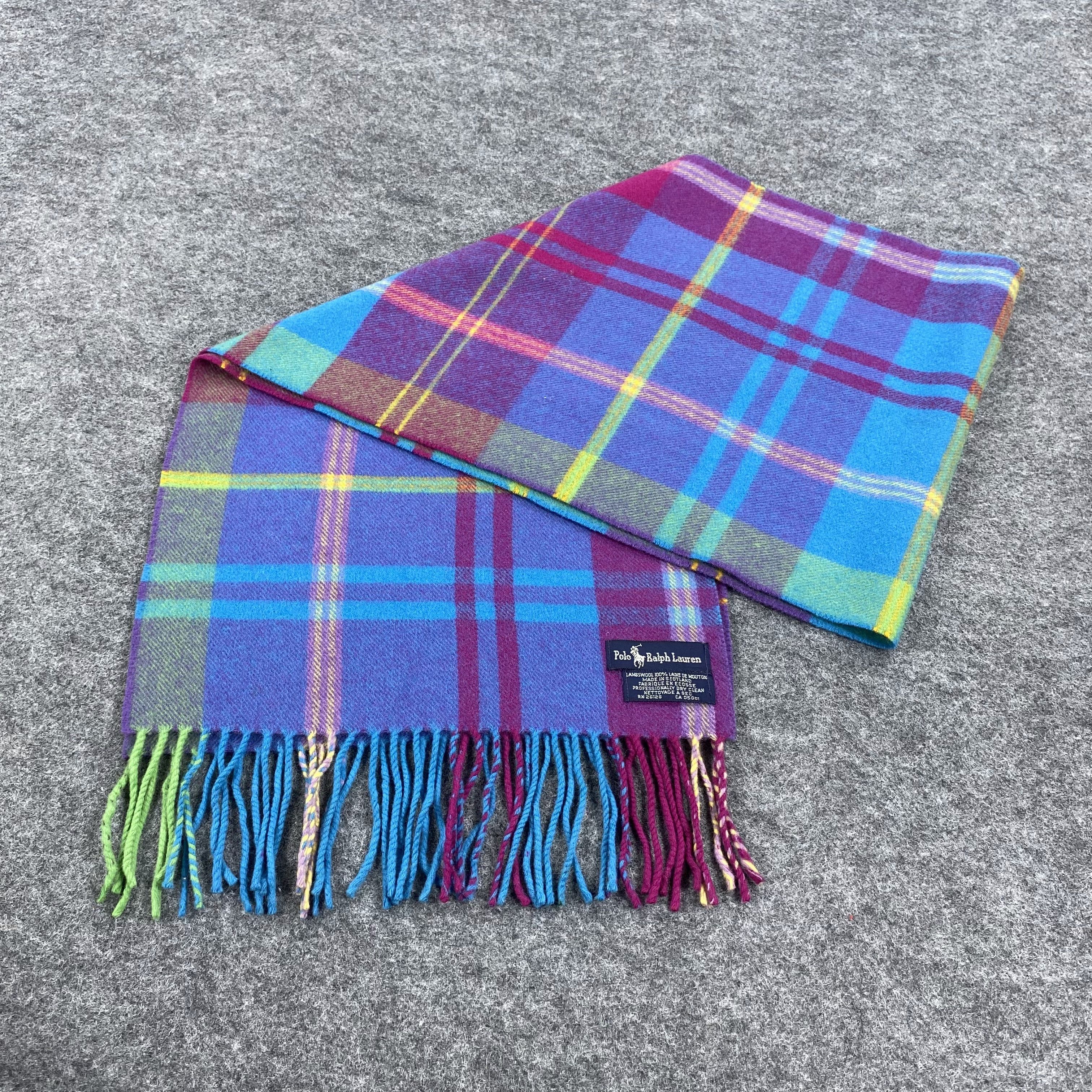Polo Ralph Lauren × Vintage GF10176 Polo Ralph Lauren Scarf Neck Wear Muffler Nova Check Size ONE SIZE - 6 Thumbnail