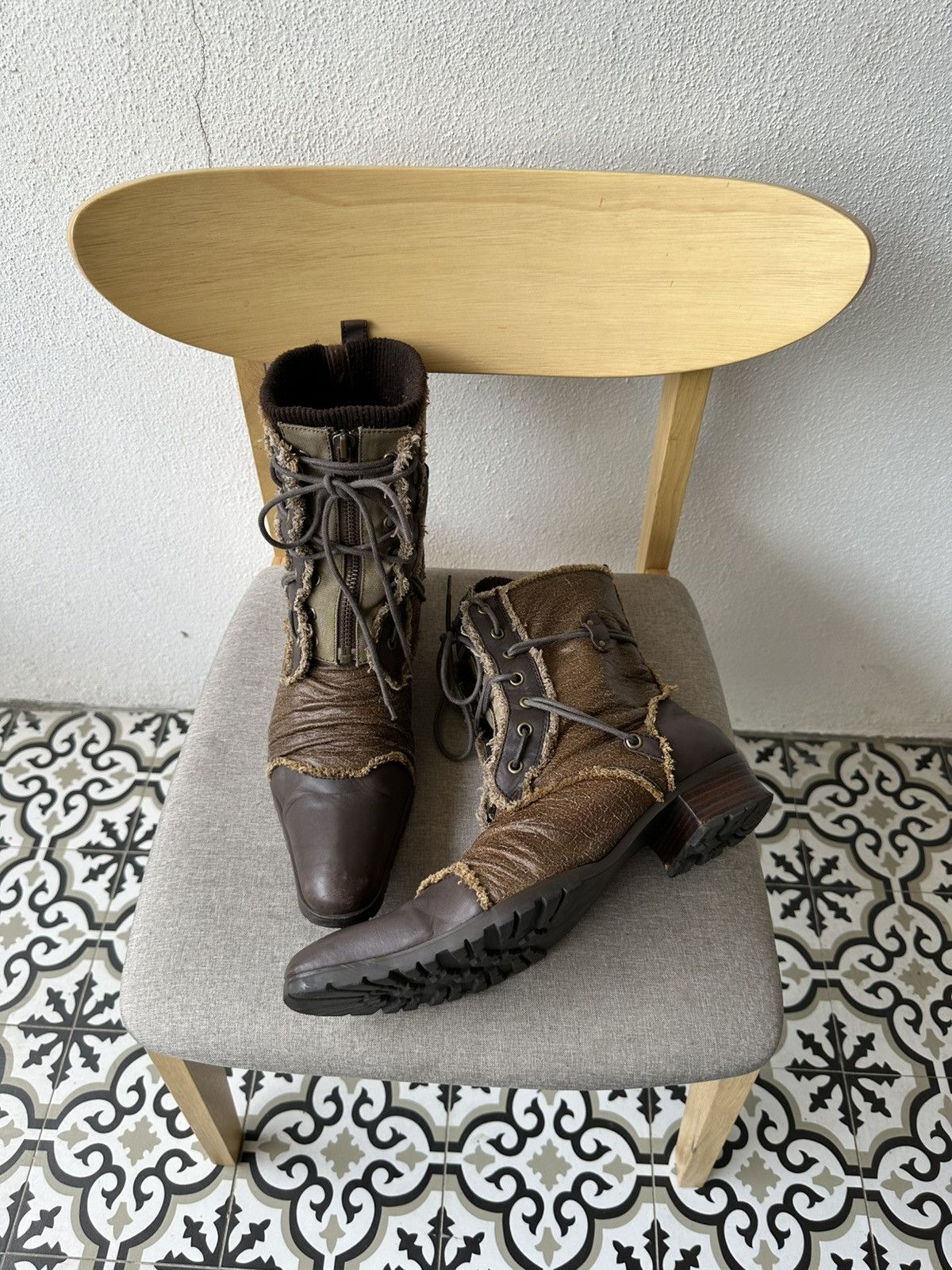 BUFFALO BOBS 2009 Buffalo Bobs double layered leather combat boots Size US 9.5 / EU 42-43 - 21 Thumbnail