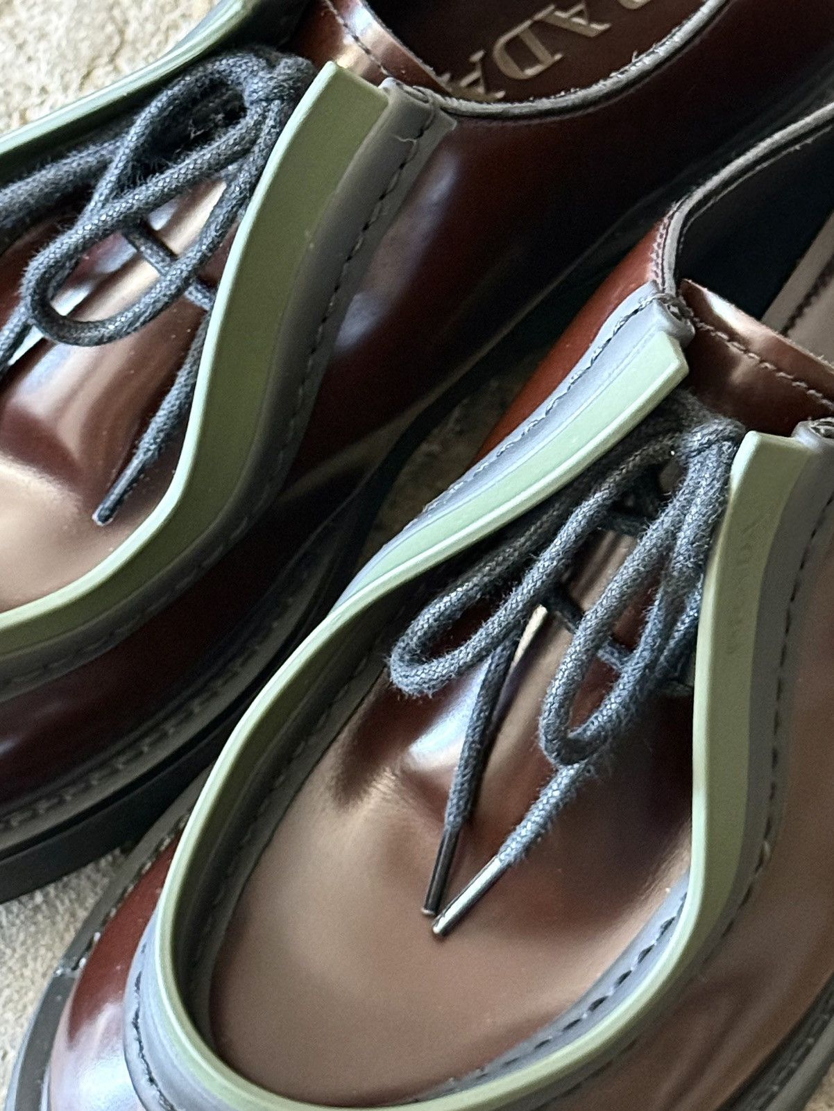 Prada × Raf Simons Prada - Raf Simons - FW2023 - Diapason Opaque -Brushed Derby Size US 8 / EU 41 - 11 Thumbnail