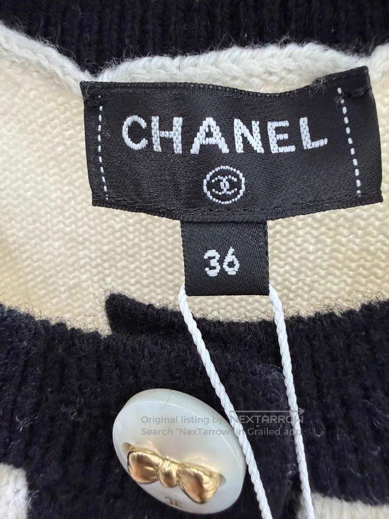Chanel Chanel White and black contrast colour bow gold buckle cas Size XS / US 0-2 / IT 36-38 - 4 Thumbnail