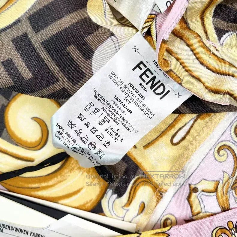Fendi Fendi Sangsilk Versace Collection Blending Geometric Patte Size XS / US 0-2 / IT 36-38 - 4 Thumbnail