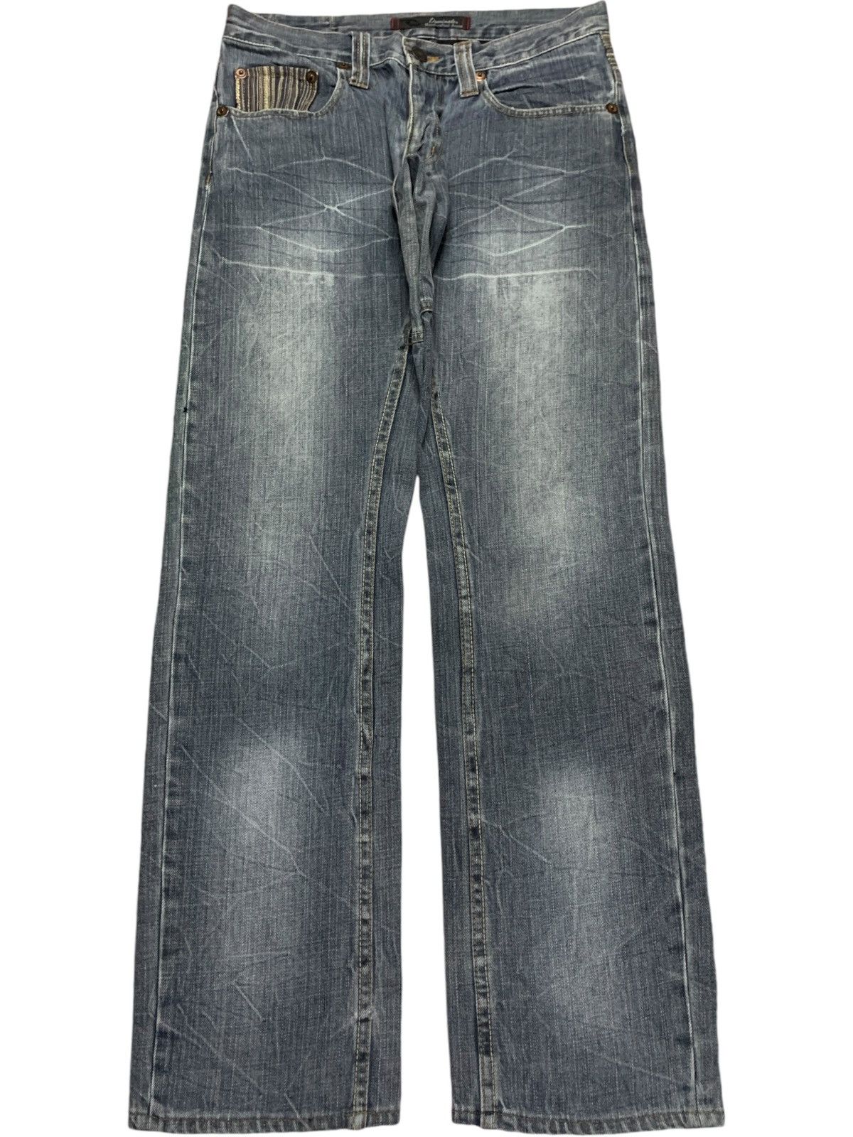 Vintage Japanese Brand Faded Wash Handcrafted Style Jeans