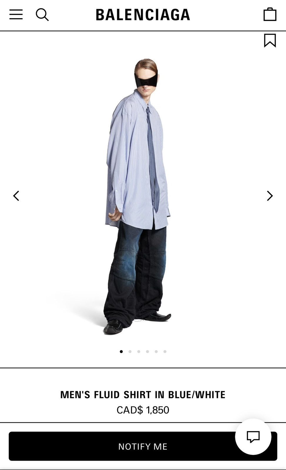 Balenciaga × Vintage Balenciaga Men’s Fluid Oversized shirt in Light Blue Size US L / EU 52-54 / 3 - 6 Thumbnail