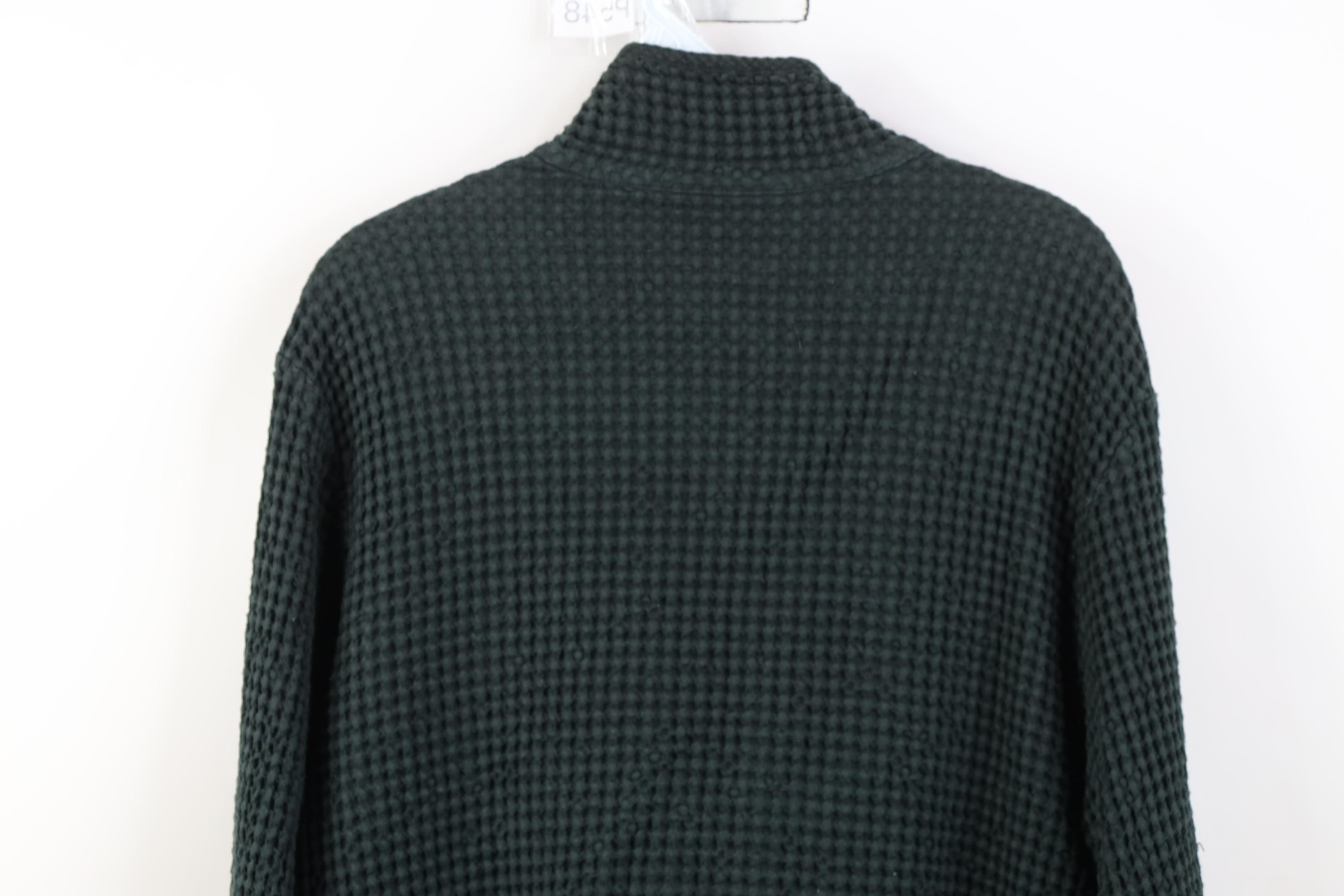 Vintage Vintage 90s Lagenlook Ribbed Knit Cardigan Sweater Green USA Size M / US 6-8 / IT 42-44 - 14 Thumbnail