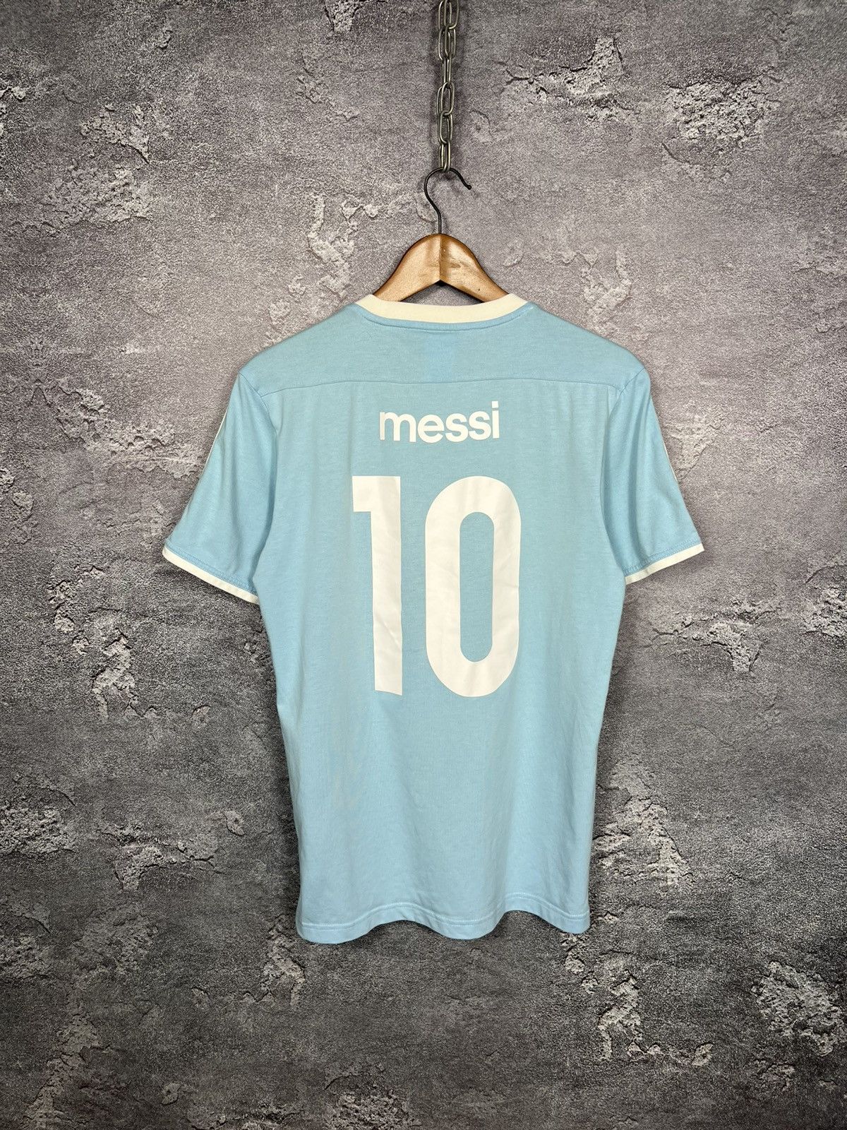 Adidas Vintage 2014 Adidas Argentina #10 Messi Cotton T-shirt Tee Size US S / EU 44-46 / 1 - 2 Thumbnail