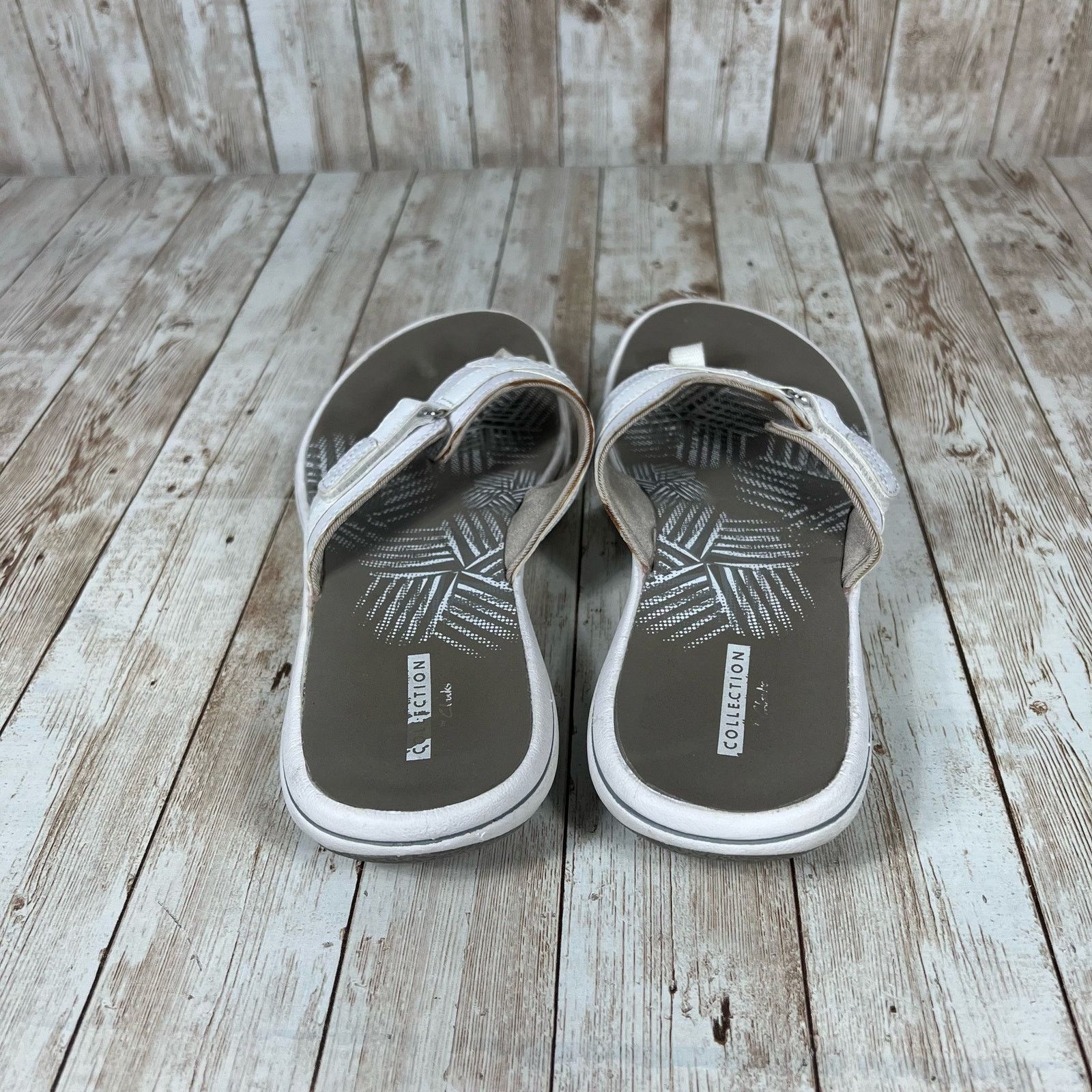 Clarks Clark’s cloudsteppers brinkle sandal white Womens 8 Size US 8 / IT 38 - 3 Thumbnail