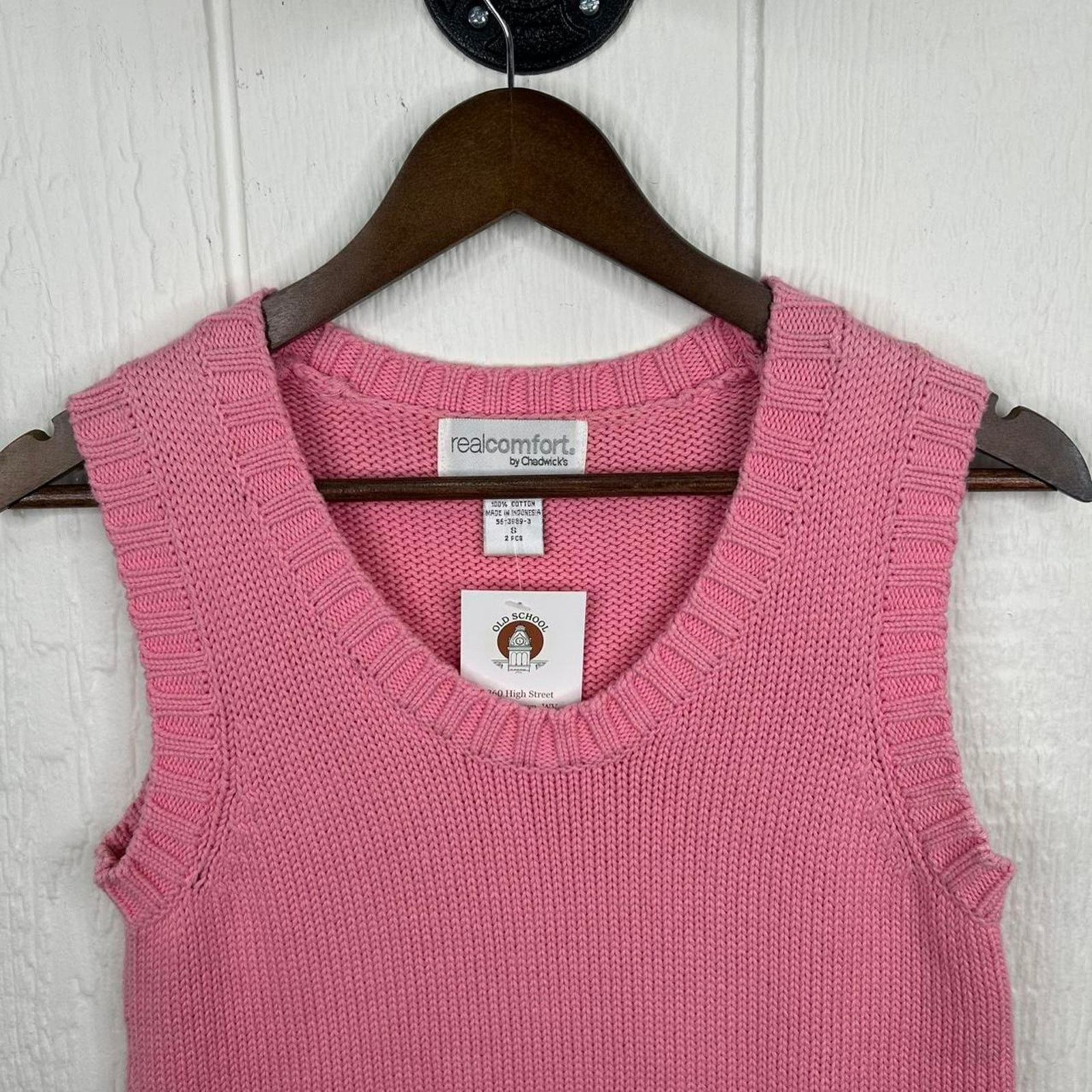 Other Vintage 90's Pink Chunky Knit Short Sleeve Sweater Small Size S / US 4 / IT 40 - 5 Thumbnail