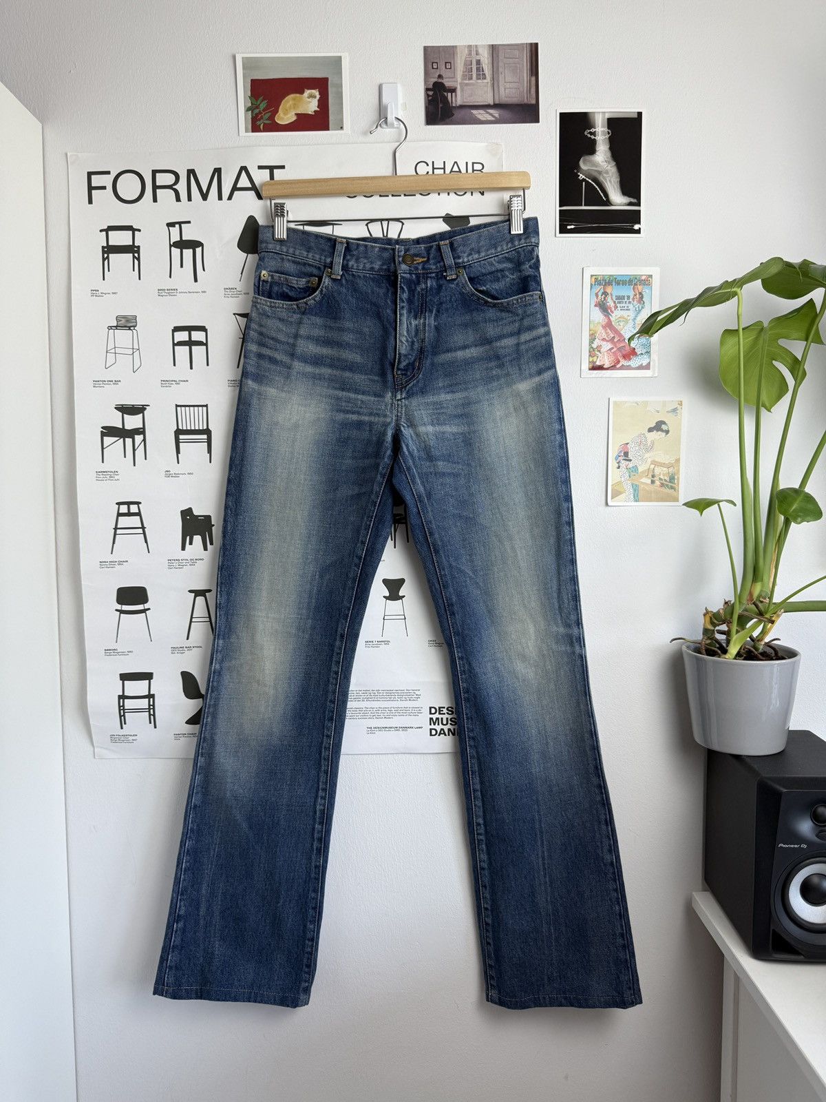 Saint Laurent Paris Saint Laurent washed denim pants 28 avantgarde