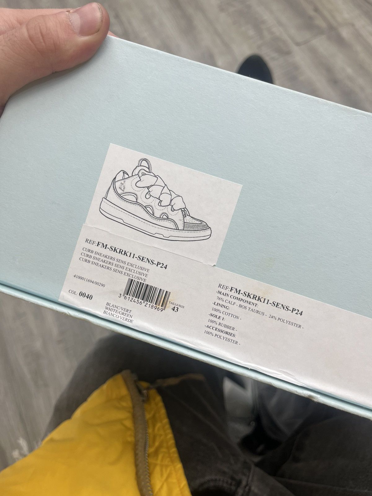 Lanvin Lanvin Curb Sneaker White Green Yellow Size US 10 / EU 43 - 10 Thumbnail