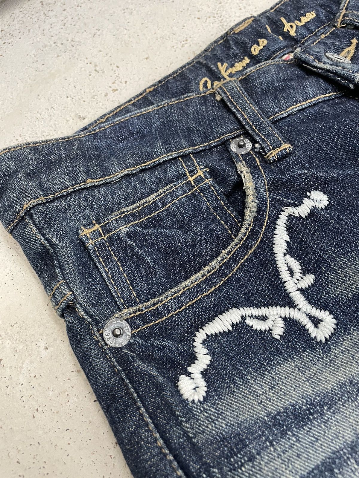Frankie Shop Floral Motive Embroidery Flare Mud Indigo Denim Size US 28 / EU 44 - 9 Thumbnail