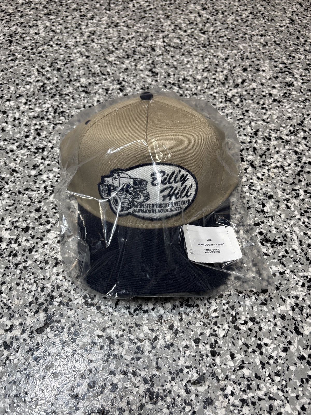 Billy Hill 2021 Billy Hill Tan/Navy “MTGY” Patched Truckers Hat OSFM Size ONE SIZE - 3 Thumbnail