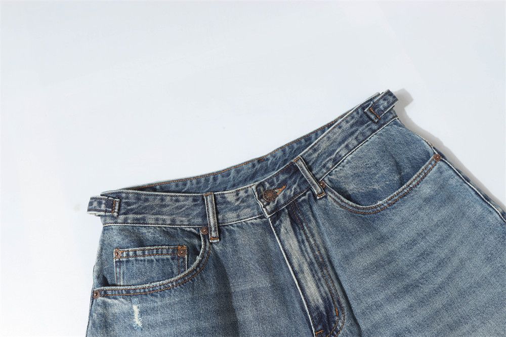 Vintage American Retro Distressed Straight Shorts with Whiskering Size US 32 / EU 48 - 3 Thumbnail
