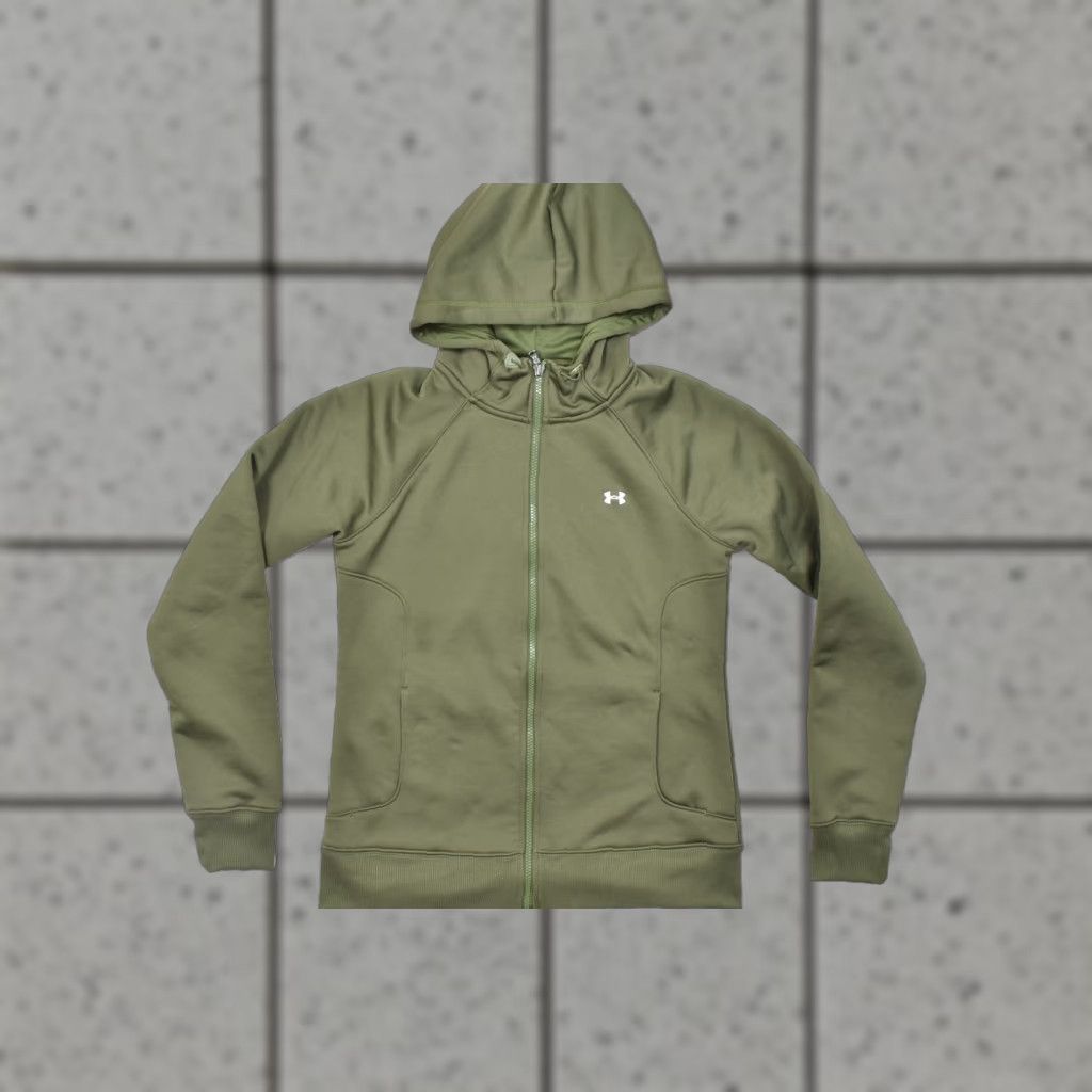 Under Armour Under Armour Storm Hoodie Women's M Olive Green Full Zip Fleece Lined Winter Casual Size M / US 6-8 / IT 42-44 - 1 Thumbnail