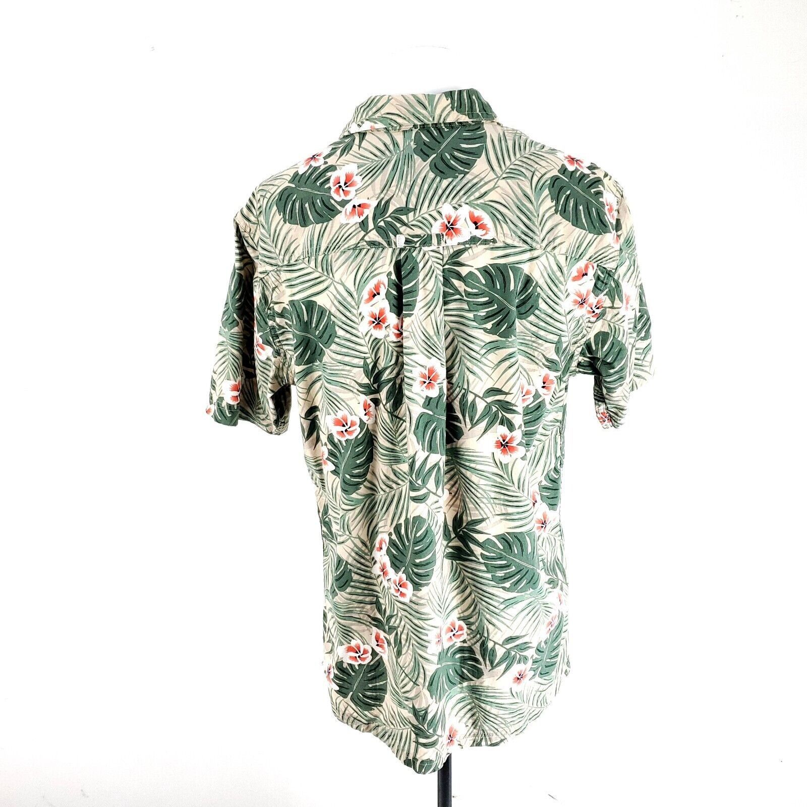 Croft & Barrow Croft & Barrow Cotton Hawaiian Button Front Dress Shirt Gree Size US M / EU 48-50 / 2 - 3 Thumbnail