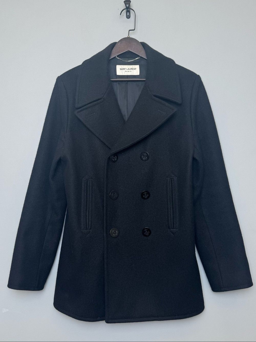 Saint Laurent Paris Saint Laurent Wool Double Breasted Coat Size 50 Size US M / EU 48-50 / 2 - 1 Thumbnail