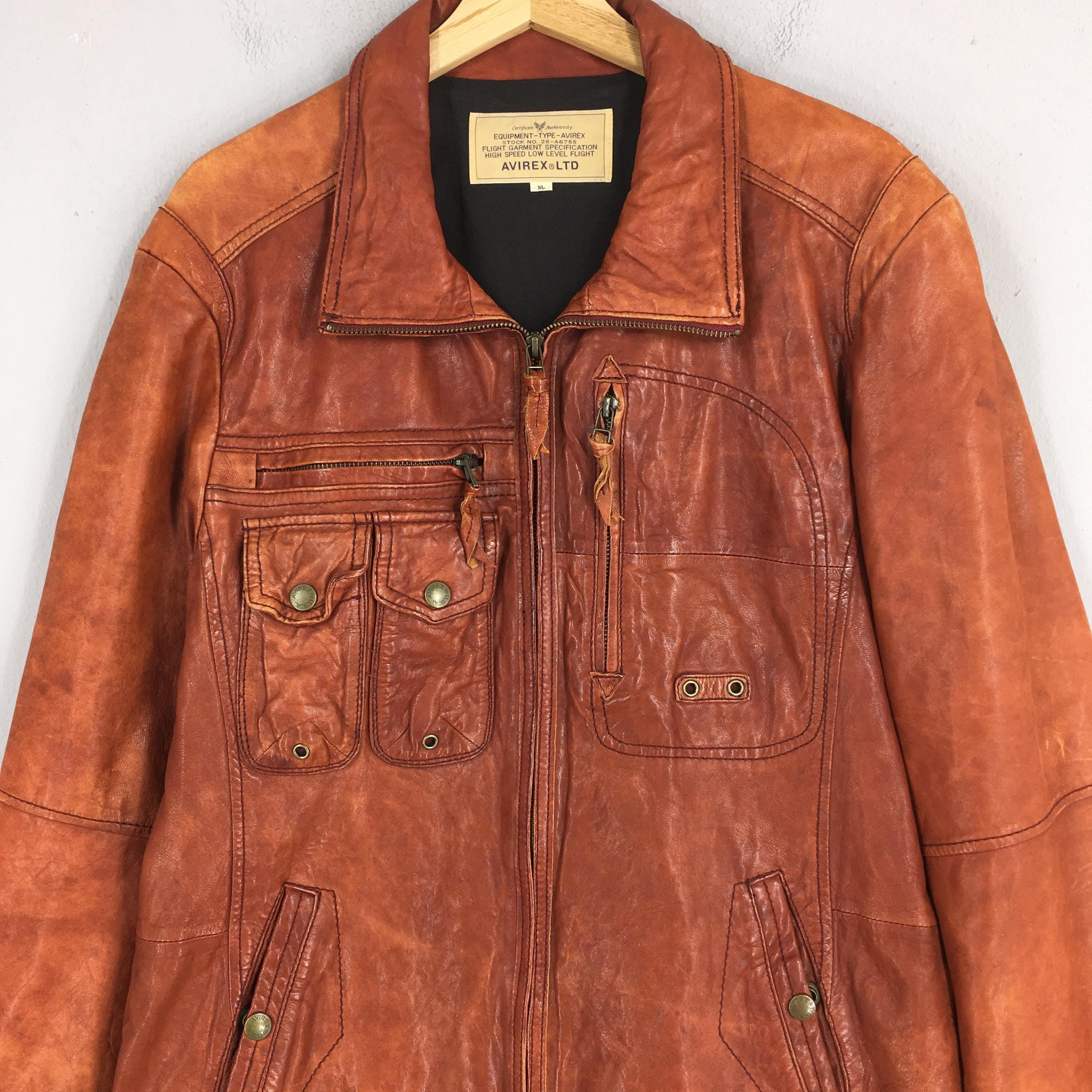 Avirex Vintage Avirex Ltd Sheepskin Leather Jacket XL Size US XL / EU 56 / 4 - 2 Thumbnail