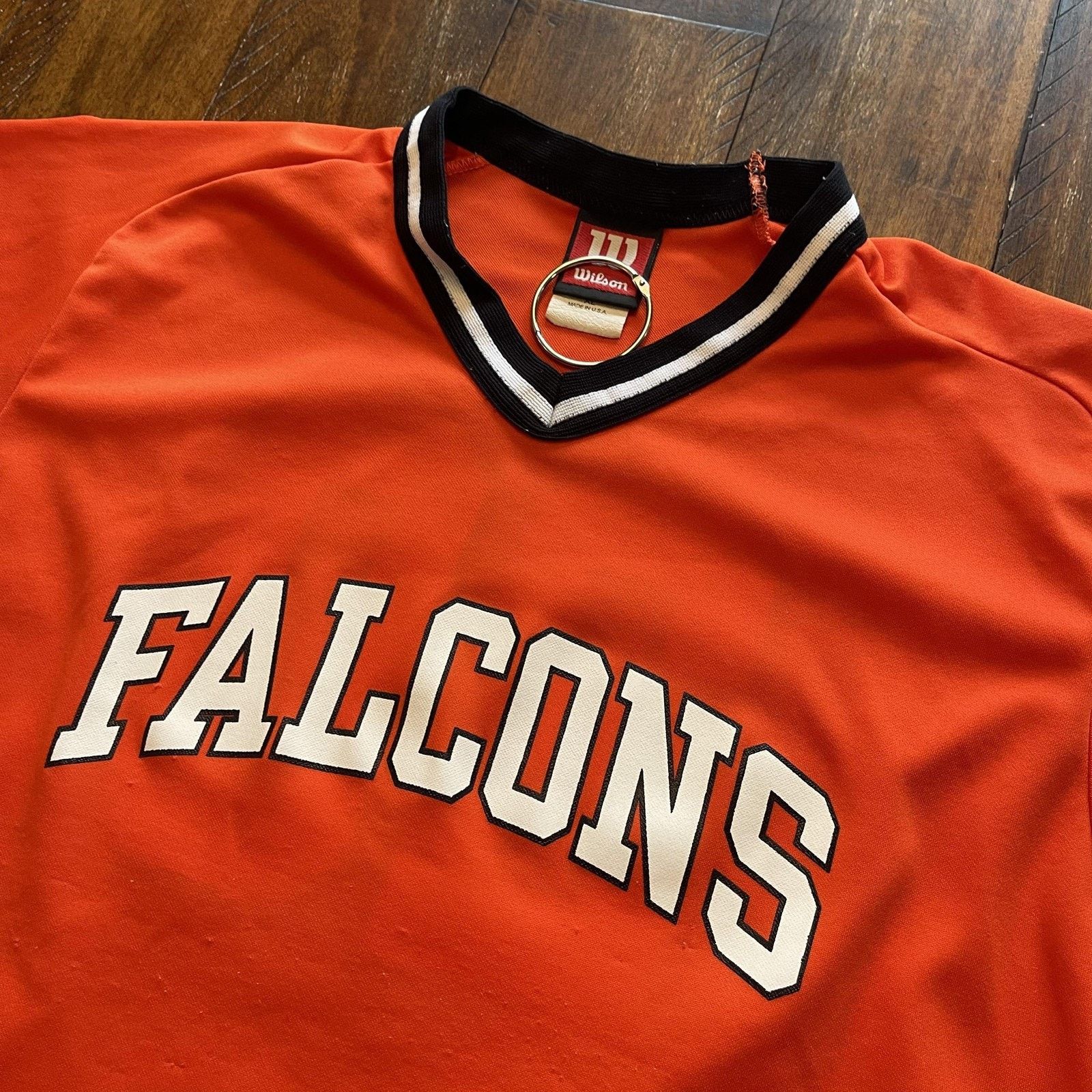 Wilson Vtg Falcons Jersey Mens XL Orange Wilson USA Baseball 20 90s Size US XL / EU 56 / 4 - 4 Thumbnail