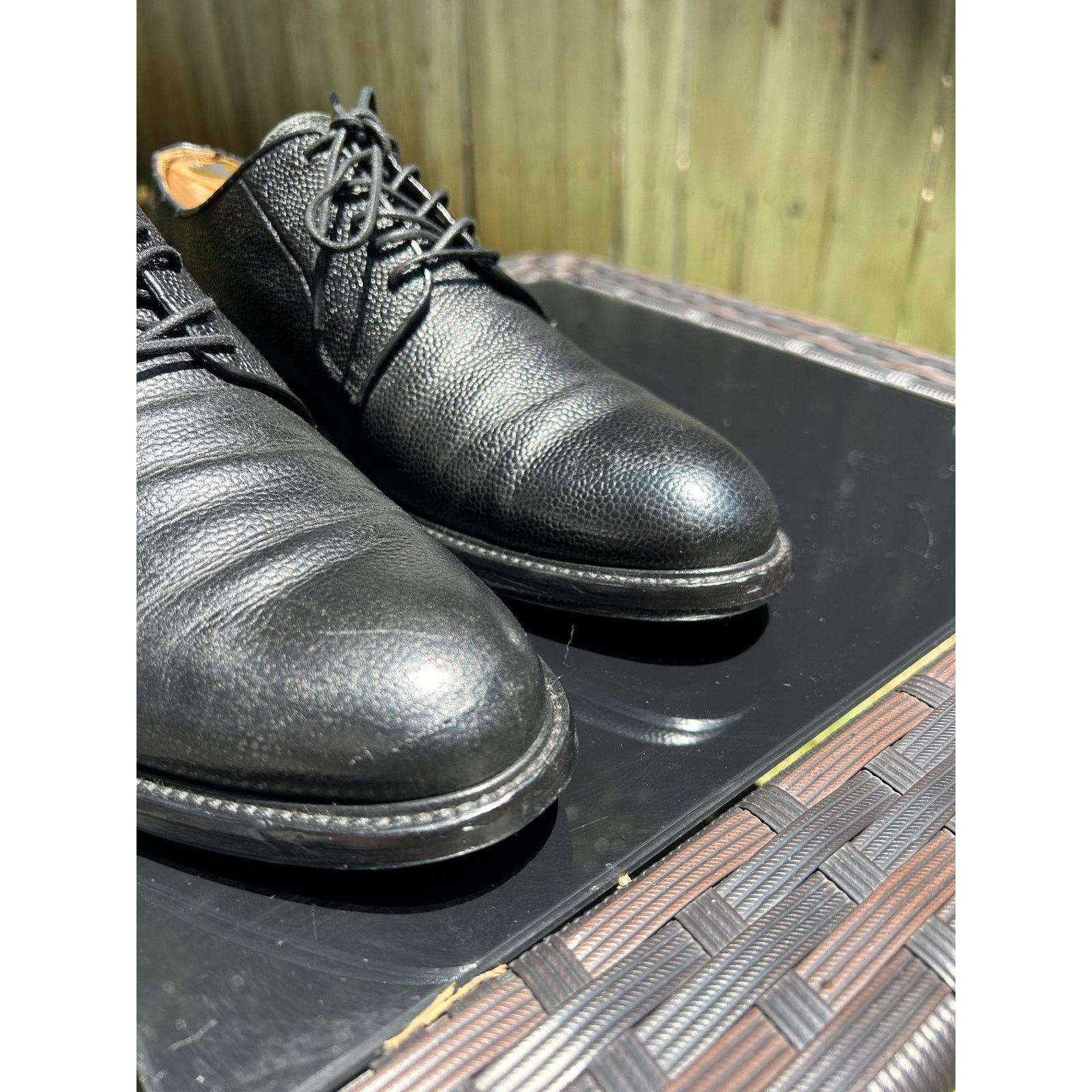 Rider Boot Co. Rider Boot Co. Plain-Toe Derby Oxford Black Pebble Grain Size US 9 / EU 42 - 4 Thumbnail
