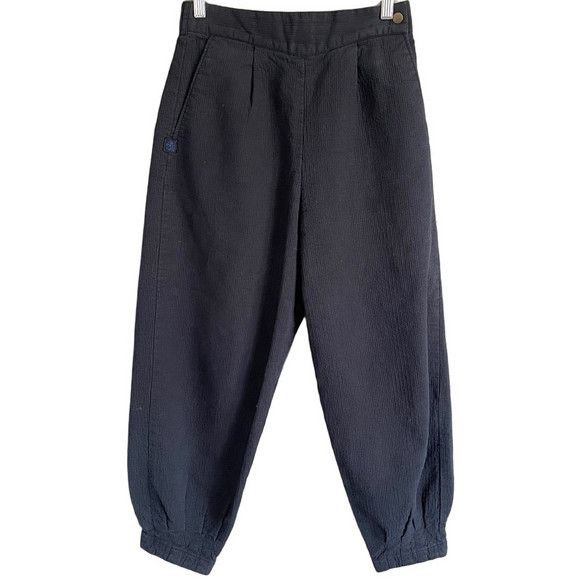 Vintage Navy Blue Balloon Leg Cotton Pants - Medium Size 30" / US 8 / IT 44 - 2 Thumbnail