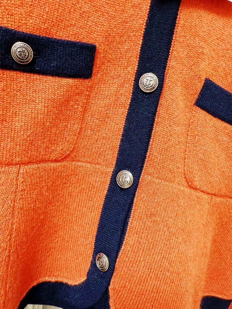 Chanel Chanel 18A Hamburger Series Orange Blue Edge Anchor Button Size XS / US 0-2 / IT 36-38 - 4 Thumbnail