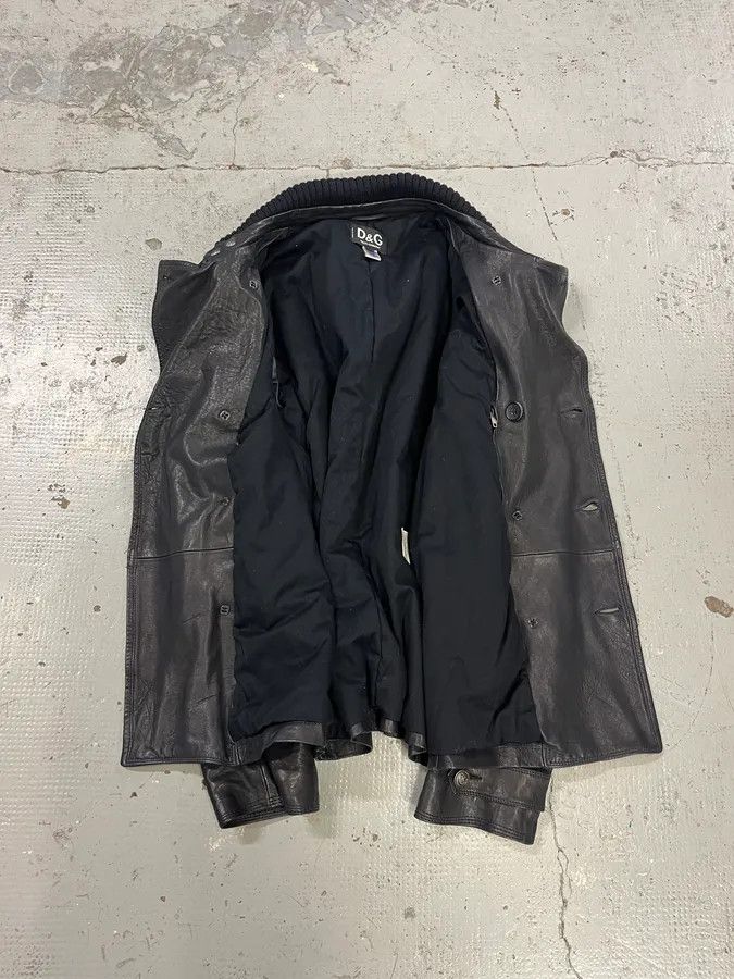 Dolce & Gabbana AW2006 Dolce & Gabbana Black Premium Officer Naval Buttoned Leather Jacket Size US M / EU 48-50 / 2 - 9 Thumbnail