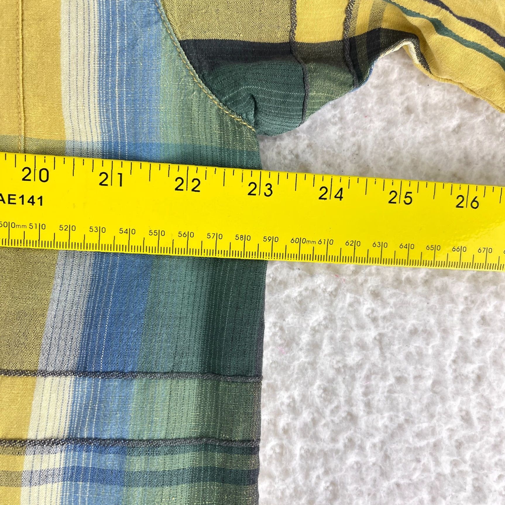 Tommy Bahama VINTAGE Tommy Bahama Button-Up Shirt Mens L Yellow Plaid Linen Blend SS Size US L / EU 52-54 / 3 - 5 Thumbnail