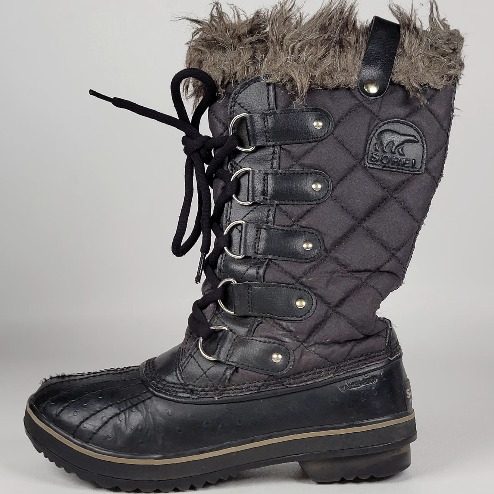 SOREL Sorel Tofino II Lace Up Black Winter Snow Boots Women’s Size 6 - Waterproof, Faux Fur Lined, Mid-Calf, Logo, Solid Black, Casual Winter Boot Ladies 6 Size US 6 / IT 36 - 6 Thumbnail