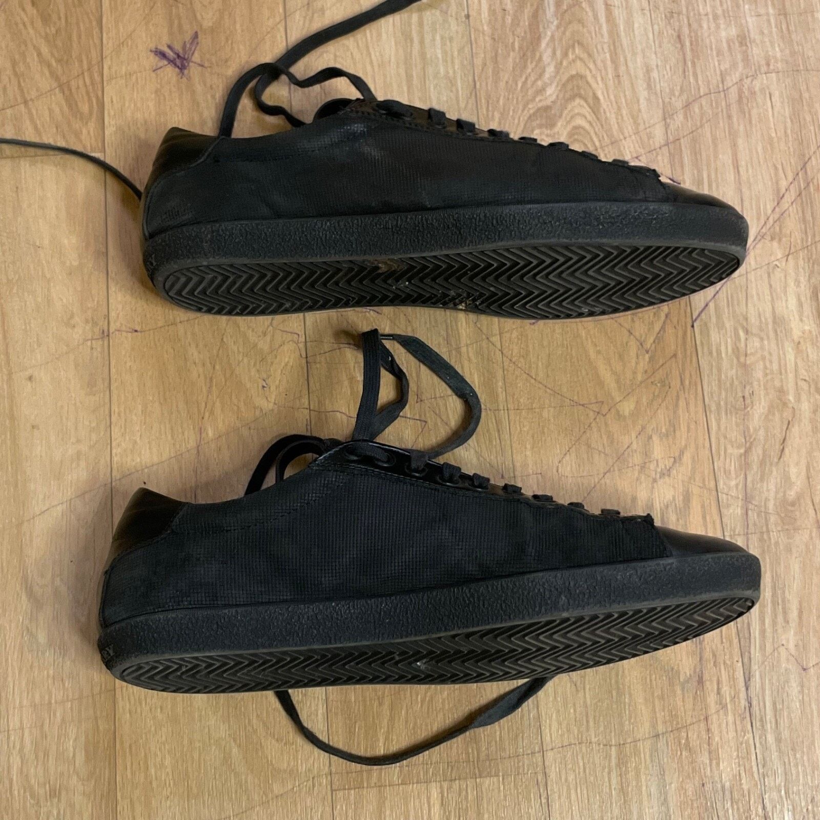 Burberry BURBERRY SHOES SNEAKERS MEN'S lace up SHOES Leather Low Top Size US 8 / EU 41 - 4 Thumbnail
