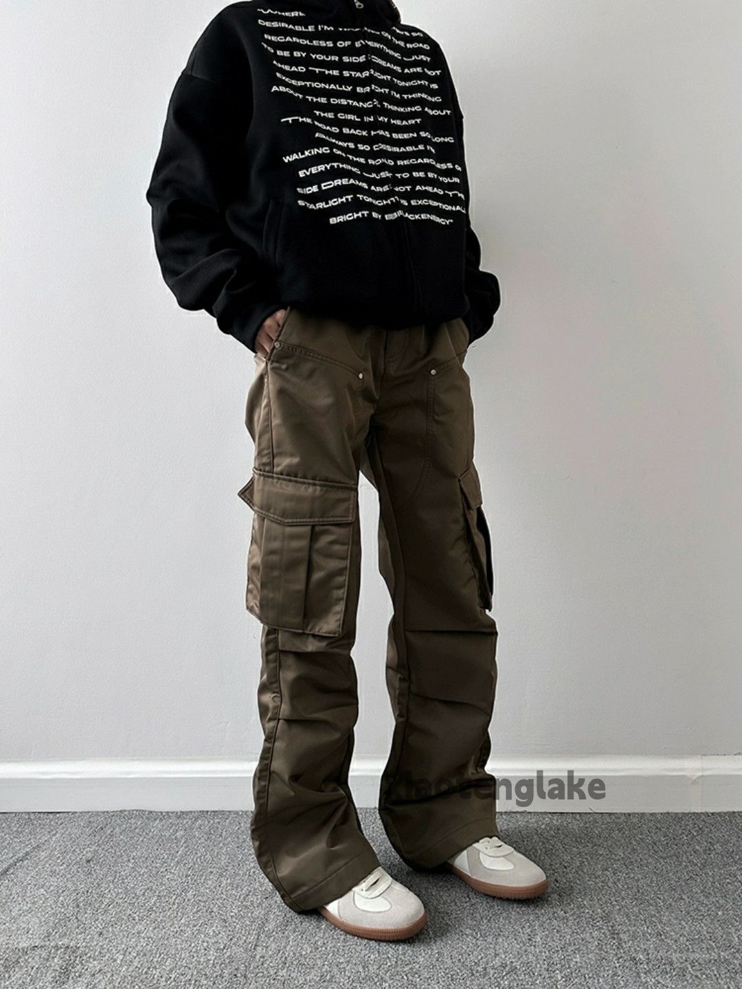 urban utility military outdoor pleated cargo pants