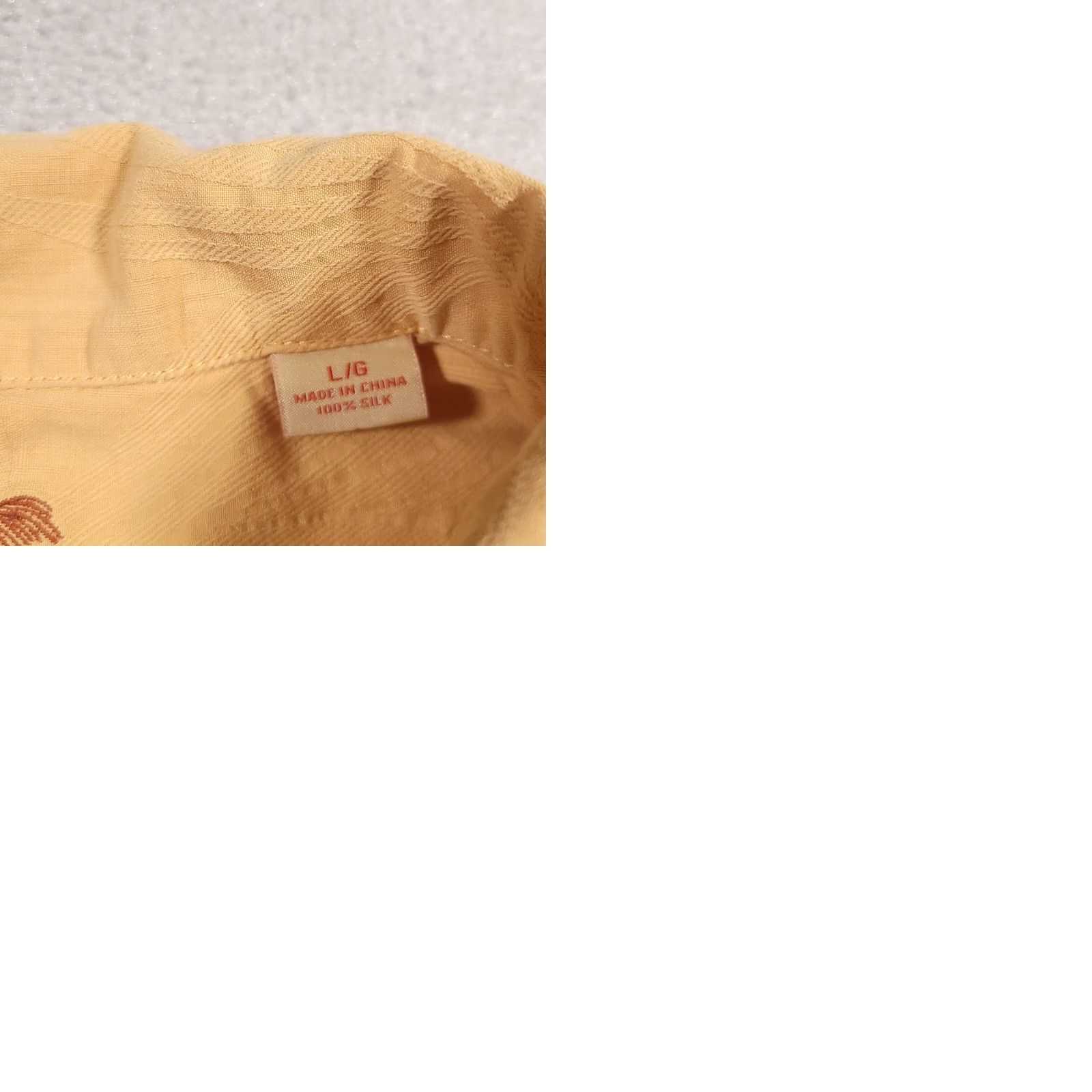 Tommy Bahama Tommy Bahama Silk Hawaiian Button Up Shirt Mens Large Orange Pocket Palm Leaf Shirt Size US L / EU 52-54 / 3 - 10 Thumbnail