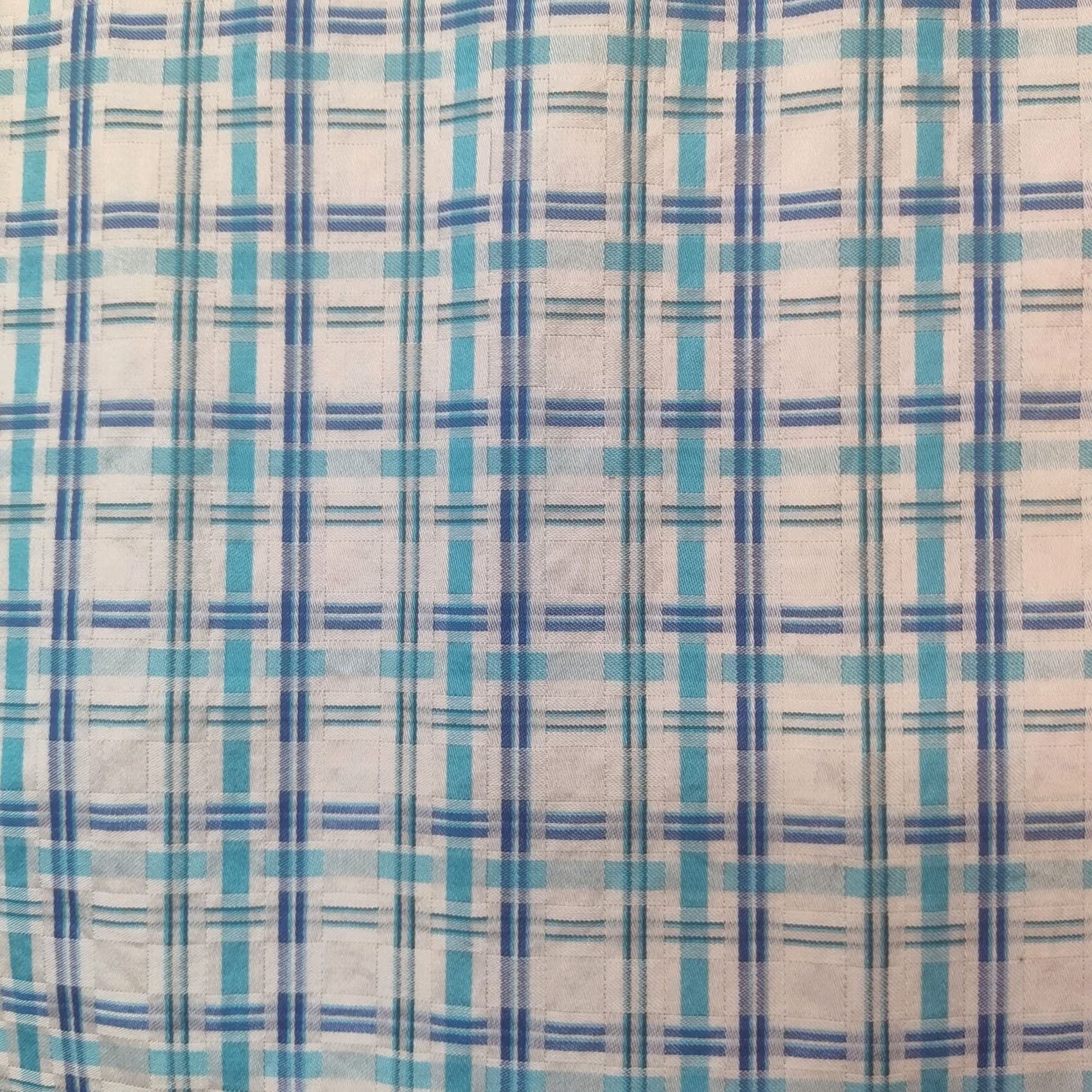 BUGATCHI BUGATCHI CLASSIC FIT Men Large Blue Geo Check Button-Up Long Sleeve Shirt Size US L / EU 52-54 / 3 - 3 Thumbnail