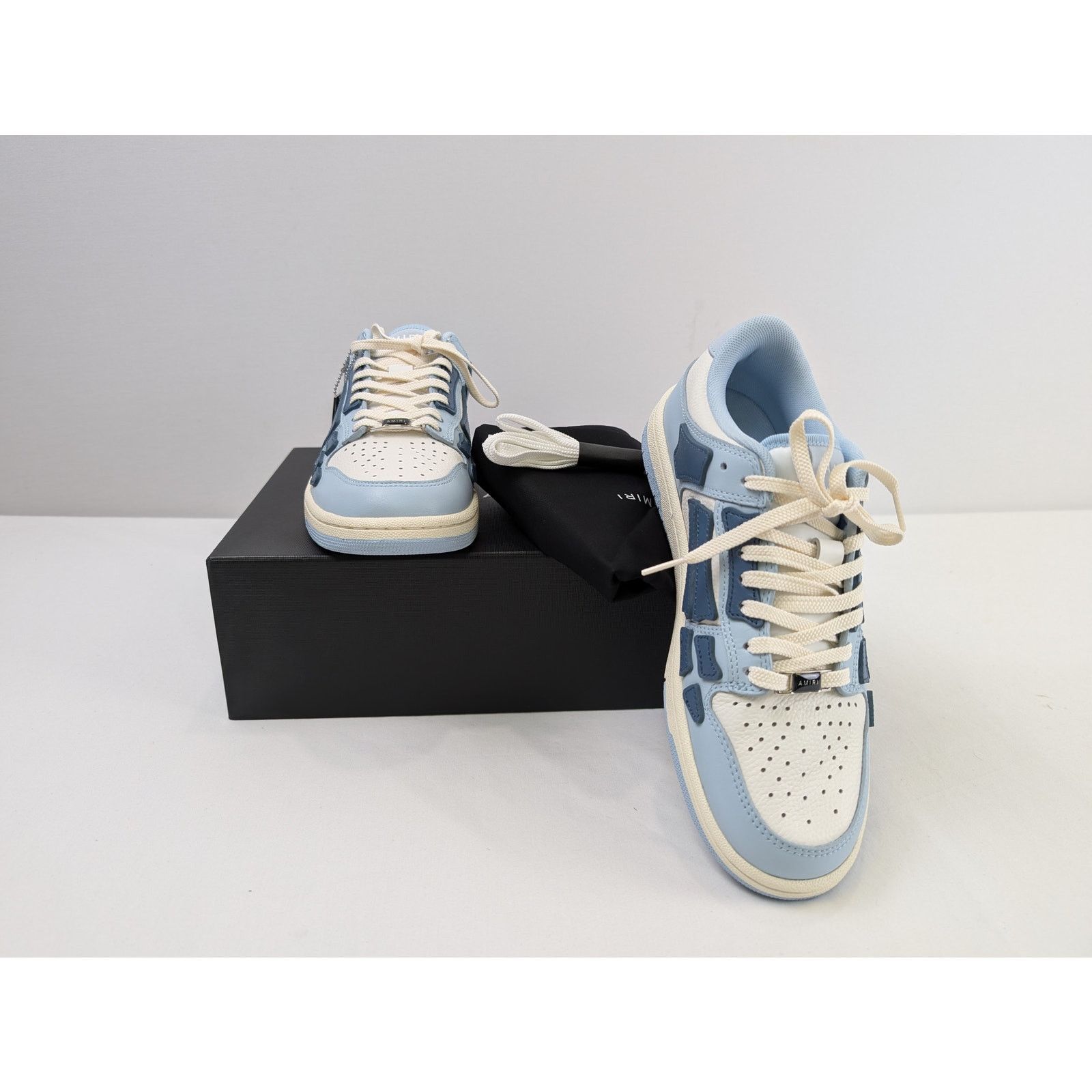 Amiri o1rshd1 Skel Top Low / Skeleton Low Top Sneakers Baby Blue Size US 7 / EU 40 - 12 Thumbnail