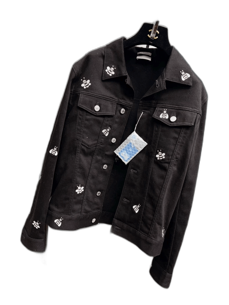 Dior Dior Black Embroidered Denim Jacket-2506 Size US L / EU 52-54 / 3 - 1 Thumbnail
