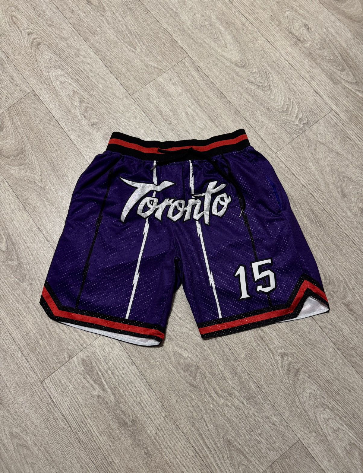 NBA 🔷NBA Toronto Raptors Vince Carter #15 Basketball Shorts🔷 Size US 34 / EU 50 - 1 Thumbnail