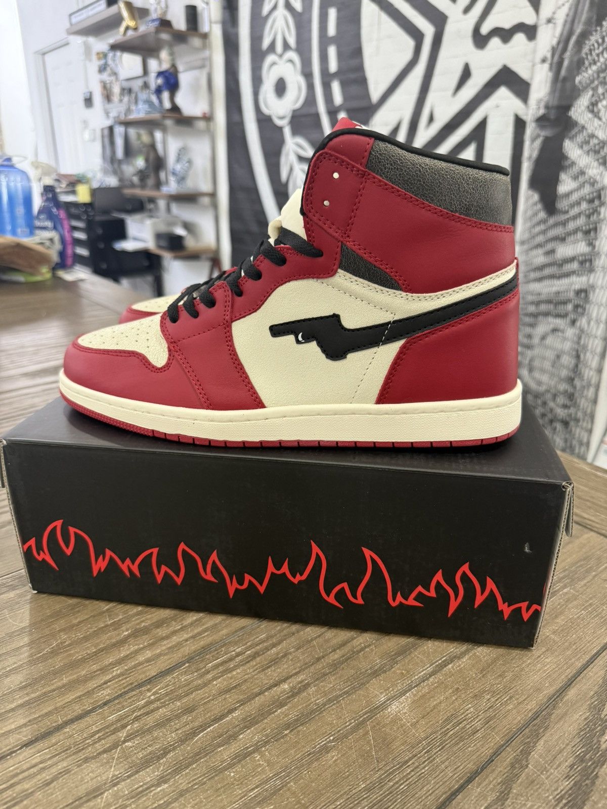 Designer 🖕🏻 FYB Fuck Your Brand Chicago Custom High Top Size 13 🖕🏻 Size US 13 / EU 46 - 2 Thumbnail