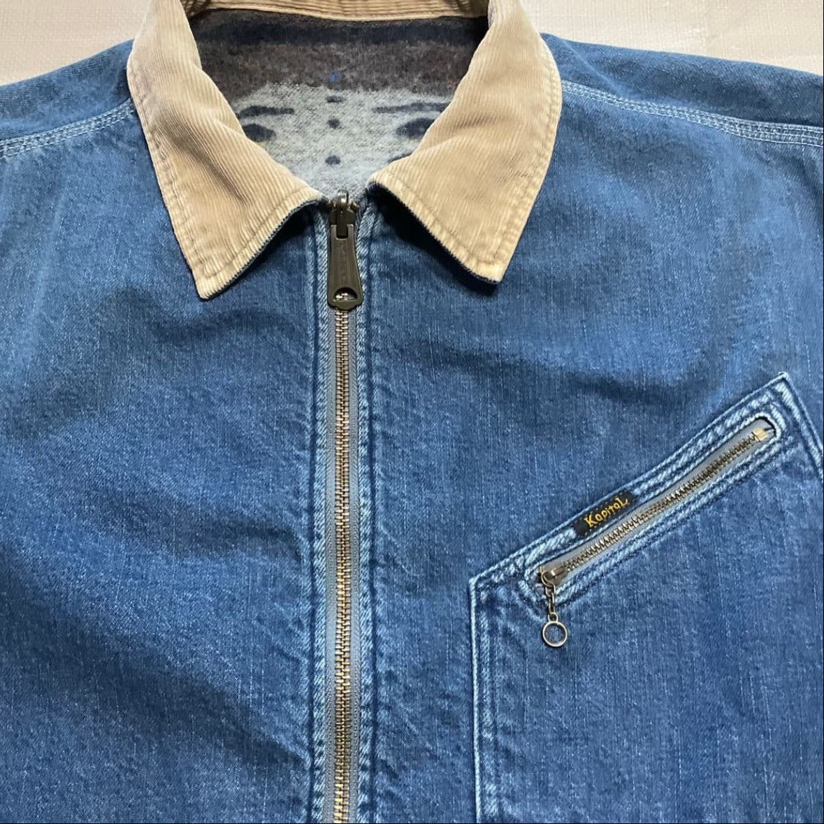 Kapital Kapital Denim Bone Lining Reversible Work Jacket Size US L / EU 52-54 / 3 - 6 Thumbnail