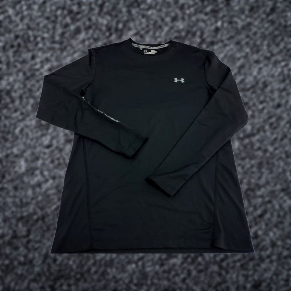 Under Armour Under Armour Golf Long Sleeve Heat Gear Shirt Black M Men's Fitted Crew Neck Pullover XS? Size US M / EU 48-50 / 2 - 1 Thumbnail