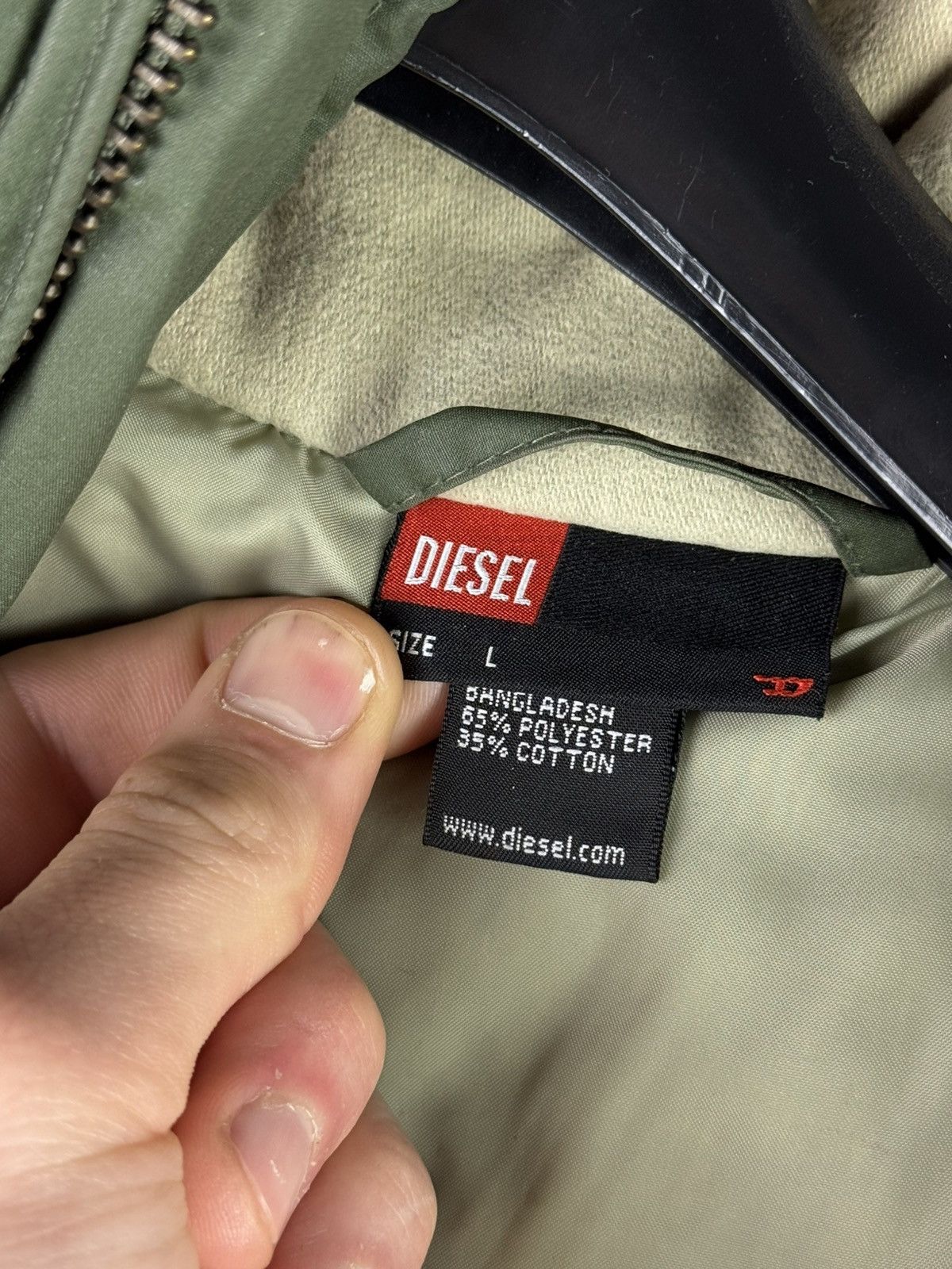 Diesel Vintage Y2K Diesel Military Down Jacket Khaki Size US L / EU 52-54 / 3 - 17 Thumbnail