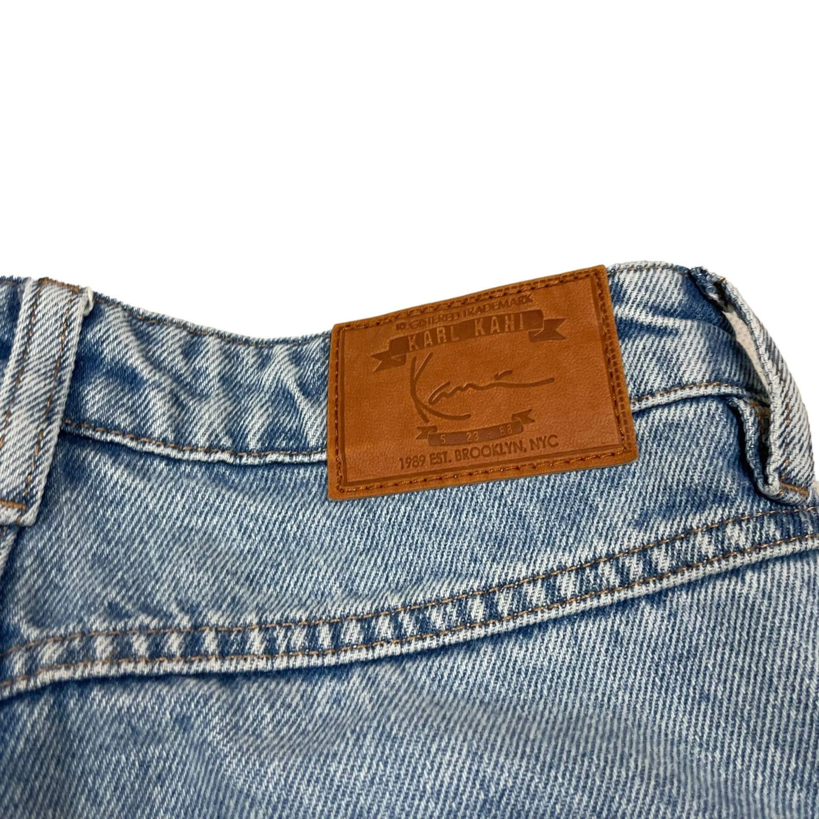 Karl Kani Karl Kani Adults Blue Zip Fly Straight Leg Denim Jeans XXS Size US 28 / EU 44 - 4 Thumbnail