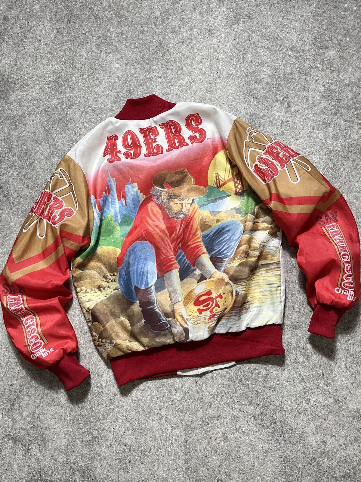 Chalk Line Vintage 90s Chalk Line San Francisco 49ers Fanimation Jacket Size US S / EU 44-46 / 1 - 10 Thumbnail