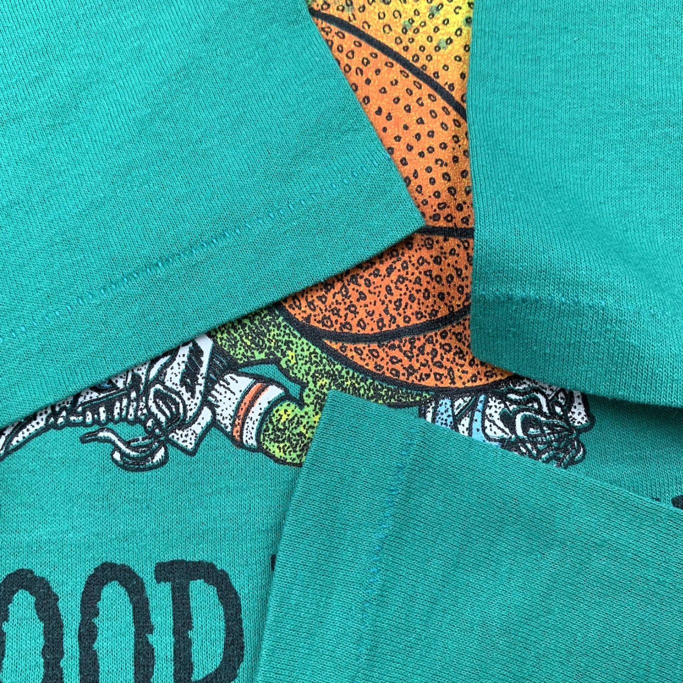 Nike Nike Vintage T Shirt Mens Hoop Monster Cartoon Rare 80s Green Crew Neck Short Sleeve Vintage Mens Nike Shirt Size US L / EU 52-54 / 3 - 7 Thumbnail