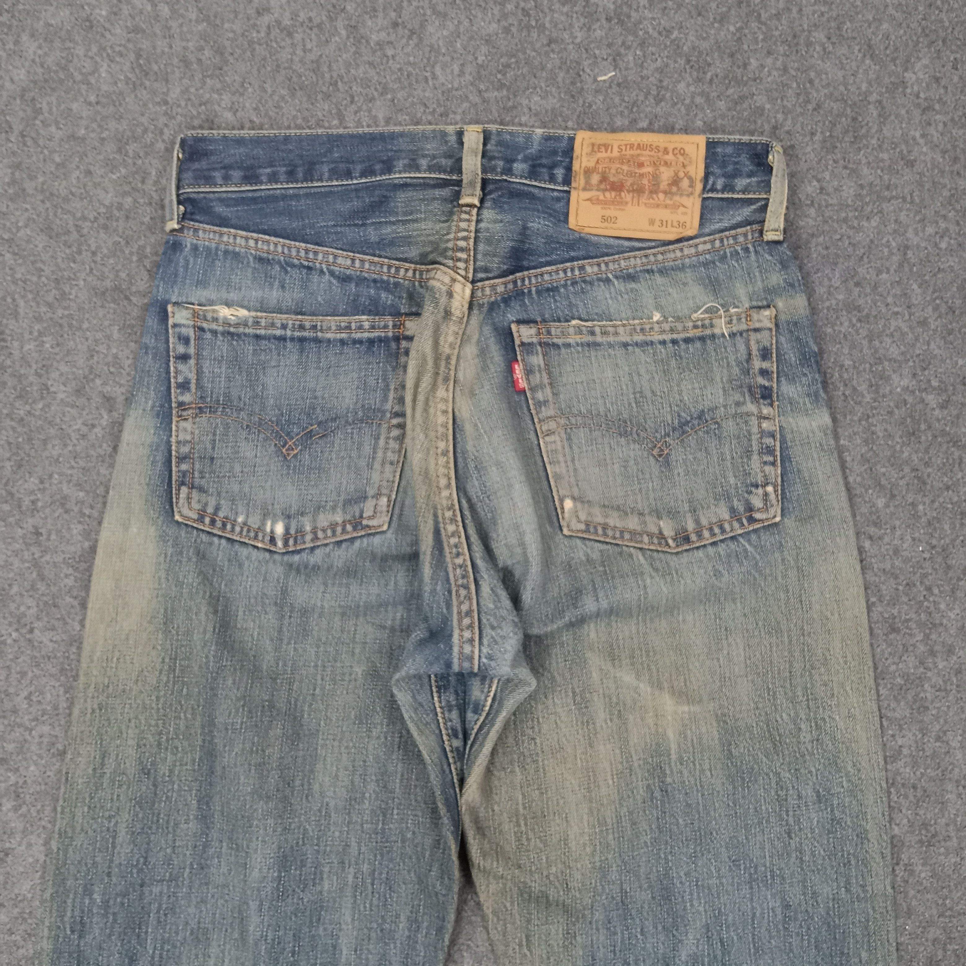Levi's Levi's 502 Selvedge Distressed Denim Jeans C258N13 Size US 29 - 7 Thumbnail