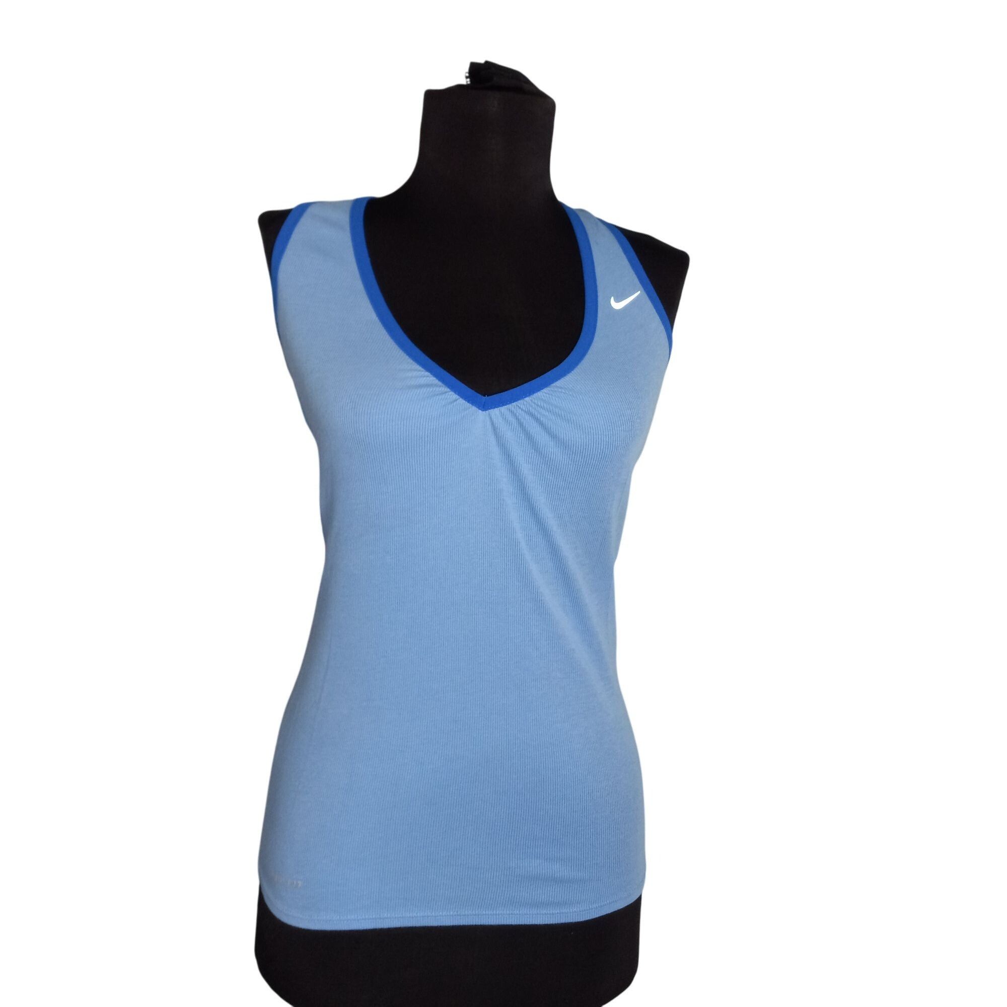 Nike Nike Dri Fit XS Tank Top Blue Racerback Coral Geometric Refl Size XS / US 0-2 / IT 36-38 - 1 Thumbnail