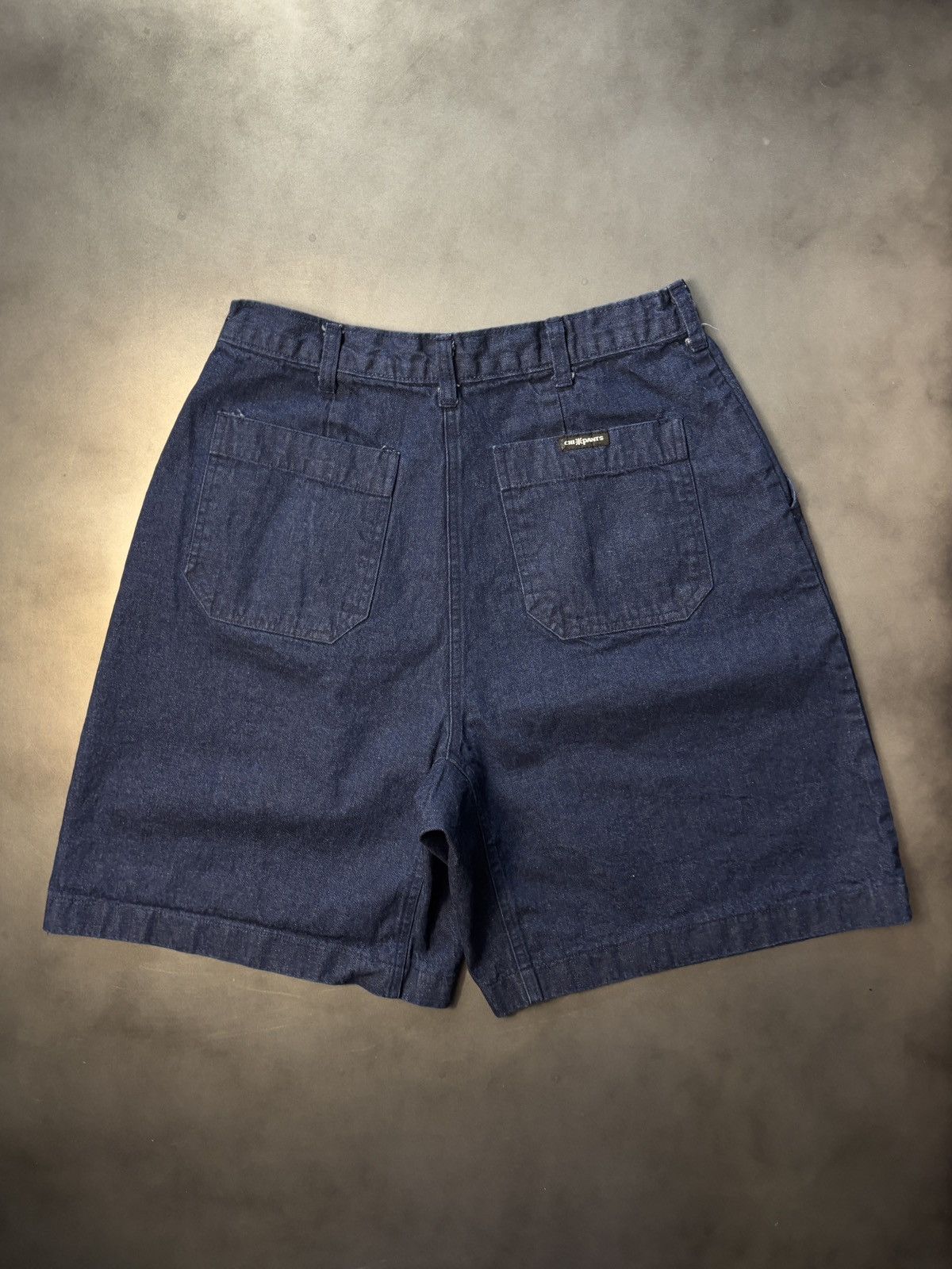 Vintage 1990s Vintage Pleated Jean Shorts Dark Denim Jorts USA Made Size US 29 - 11 Thumbnail