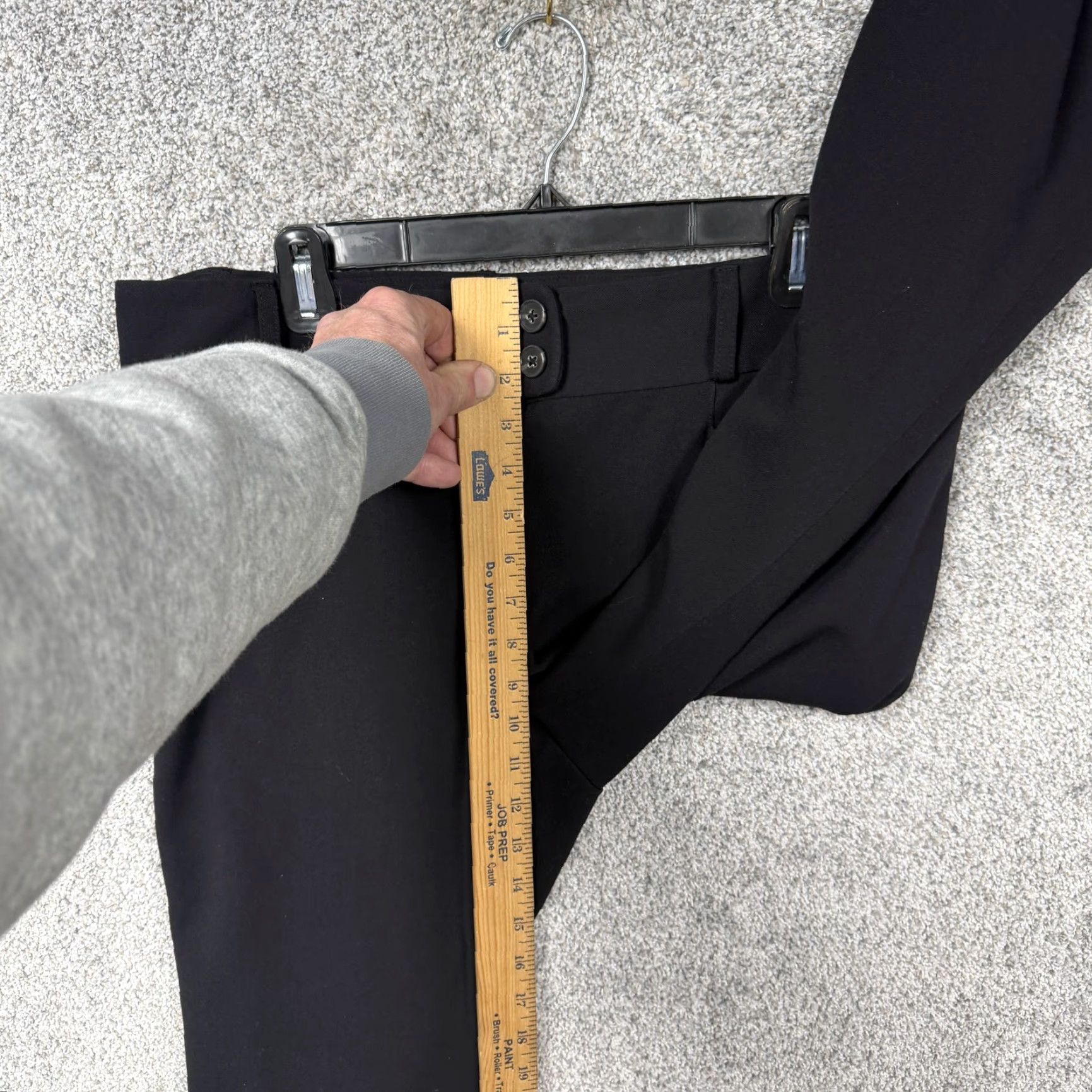 Vintage Rafaella Dress Pants Womens Size 8 Black Ponte Knit Straight Leg Flat Front Zip Double Button Office Casual Mens Womens Girls not applicable Size 30" / US 8 / IT 44 - 5 Thumbnail